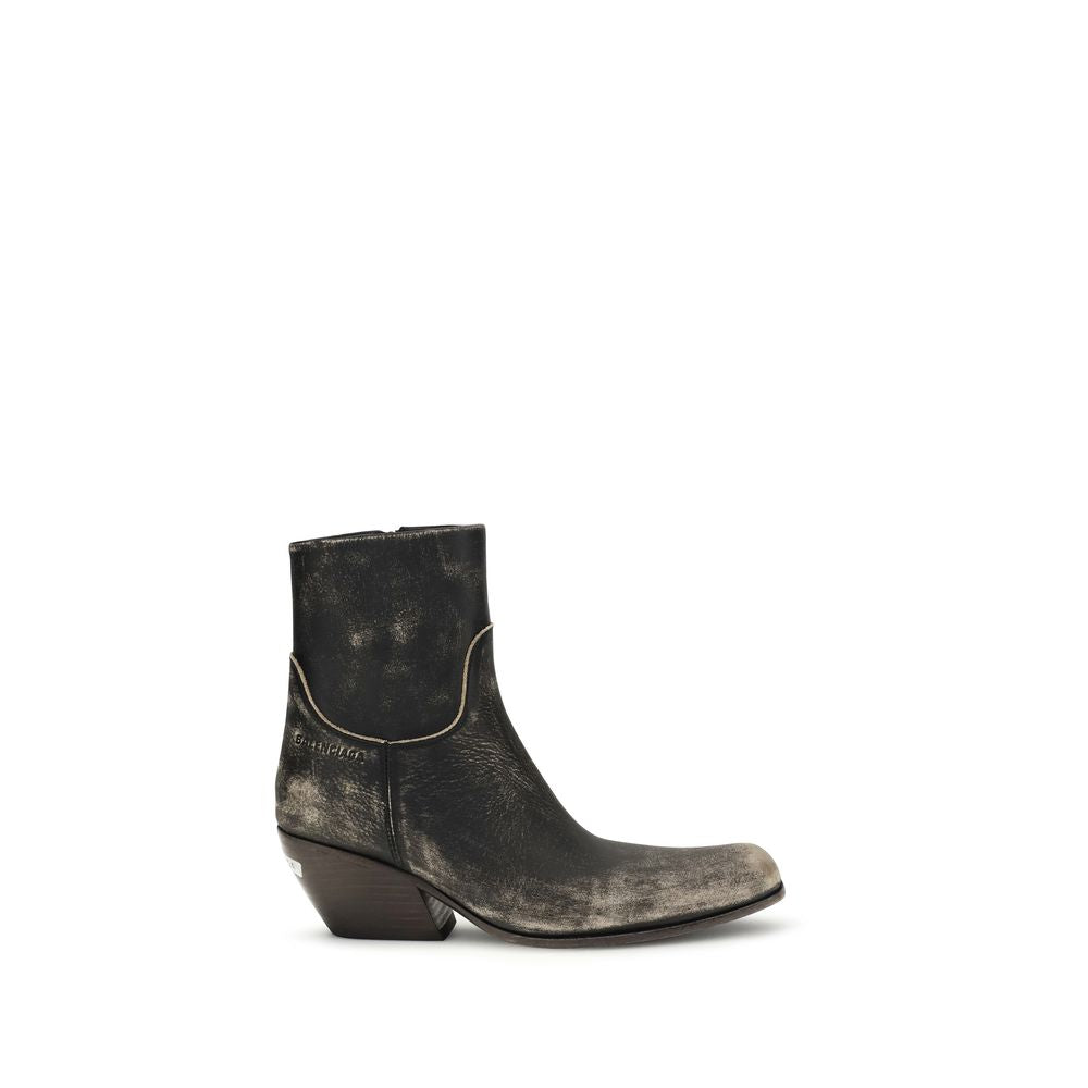 Balenciaga Black Leather Ankle Boots