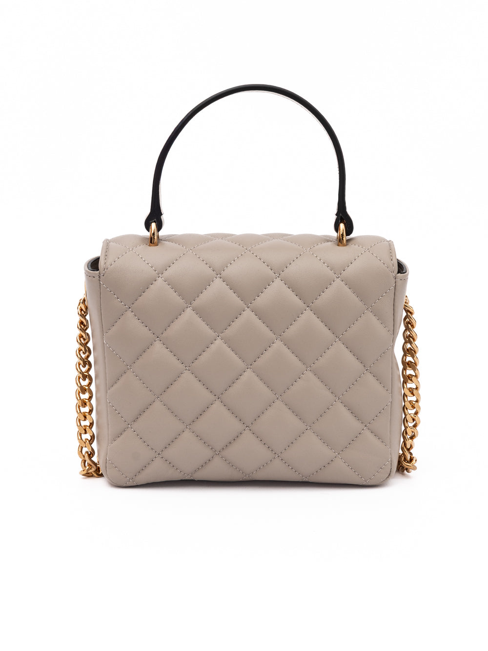 Versace Taupe Quilted Leather Handbag - PreLoved & Luxe