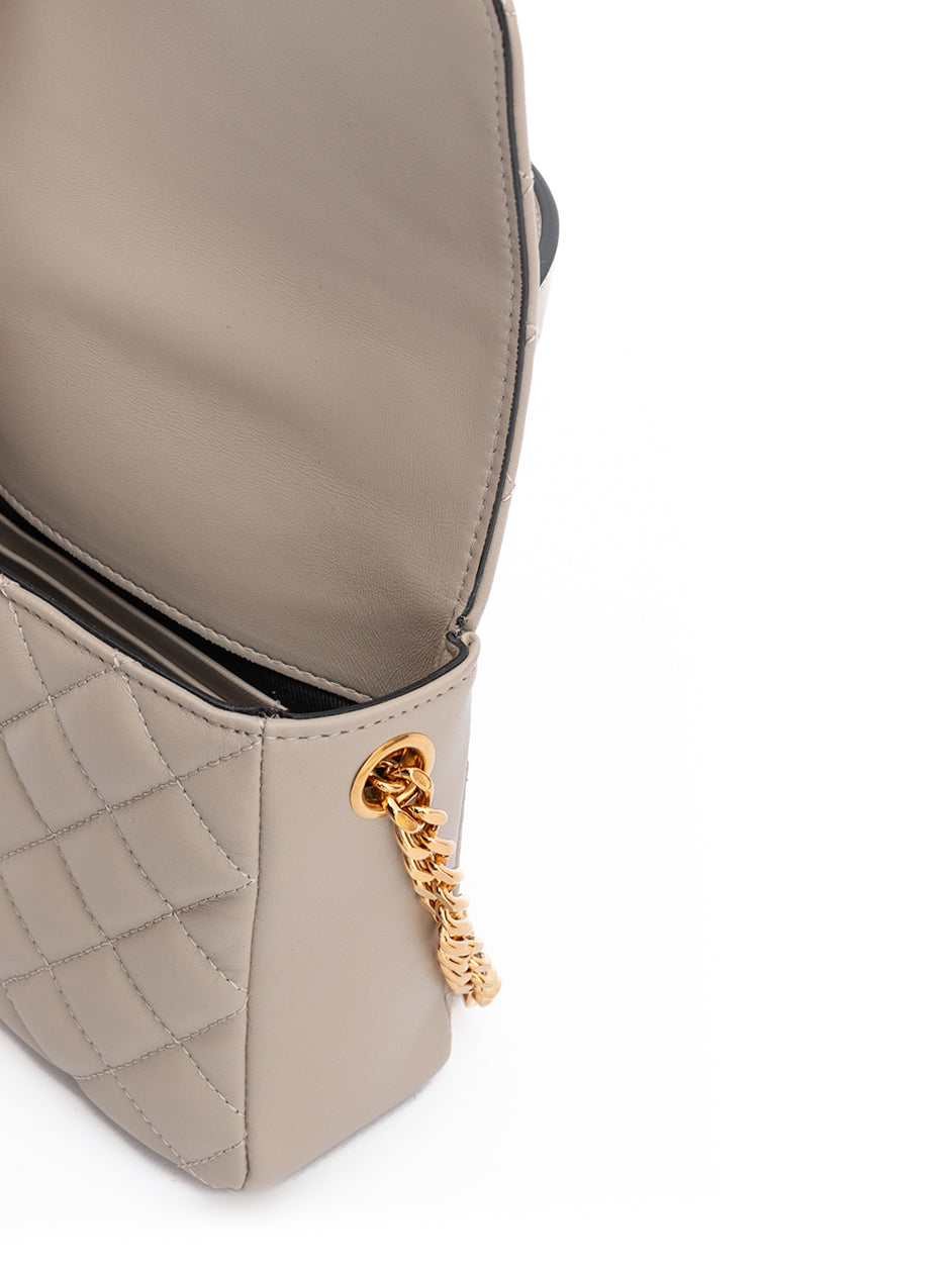 Versace Taupe Quilted Leather Handbag - PreLoved & Luxe