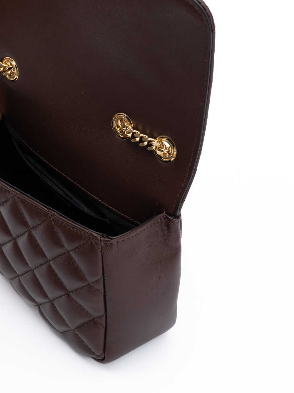 Versace Brown Quilted Leather Shoulder Strap Bag - PreLoved & Luxe