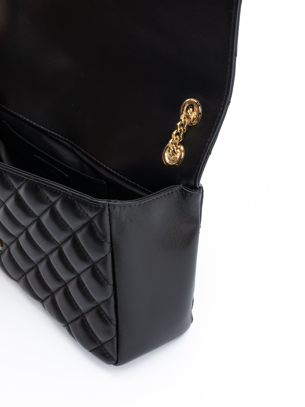 Versace Black Quilted Leather Shoulder Strap Bag - PreLoved & Luxe