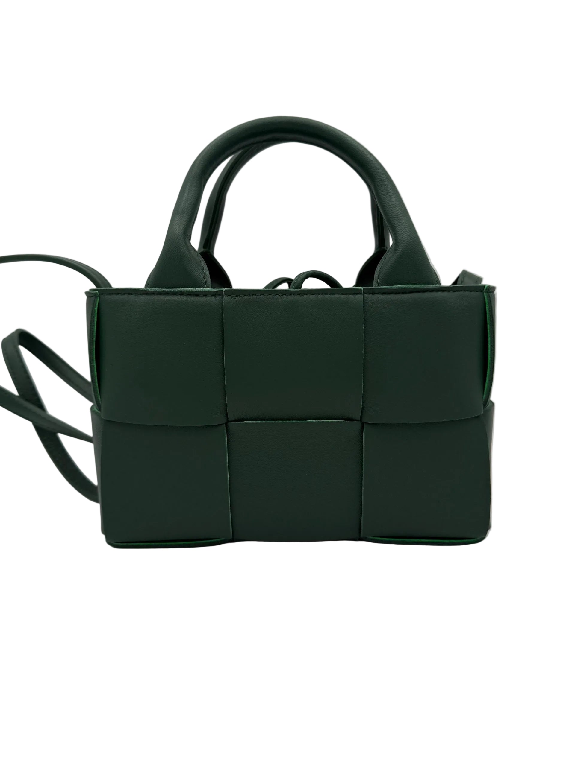 Bottega Veneta Mini Dark Green Candy Arco Handbag