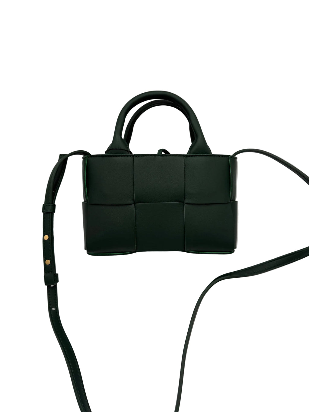 Bottega Veneta Mini Dark Green Candy Arco Handbag