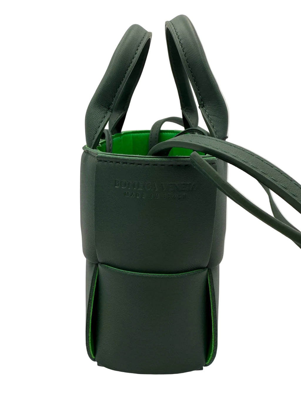 Bottega Veneta Mini Dark Green Candy Arco Handbag