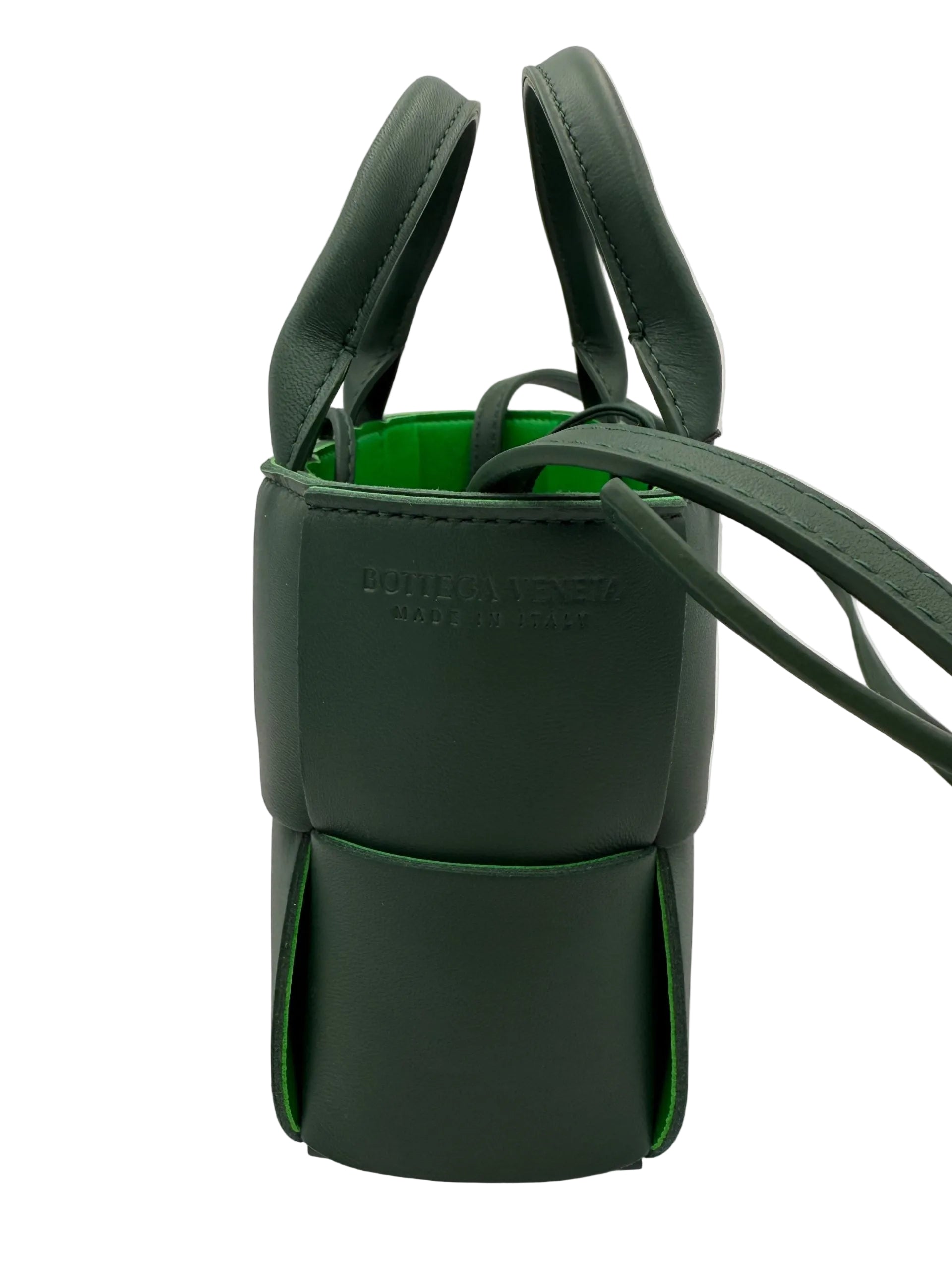 Bottega Veneta Mini Dark Green Candy Arco Handbag