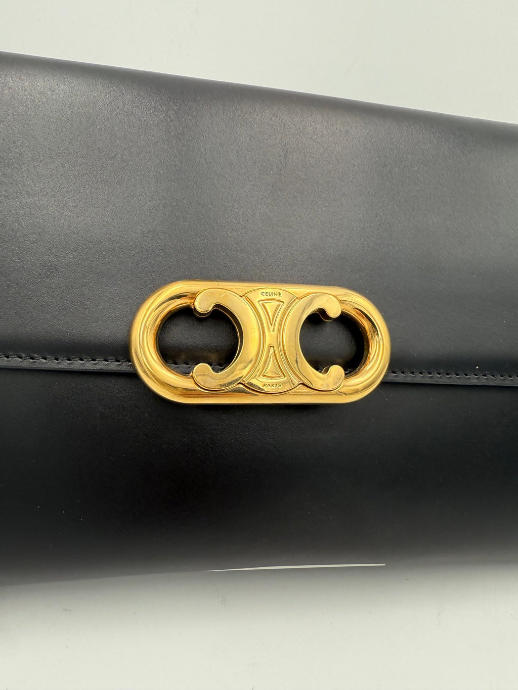 Celine CELINE TRIOMPHE Black Clutch - PreLoved & Luxe