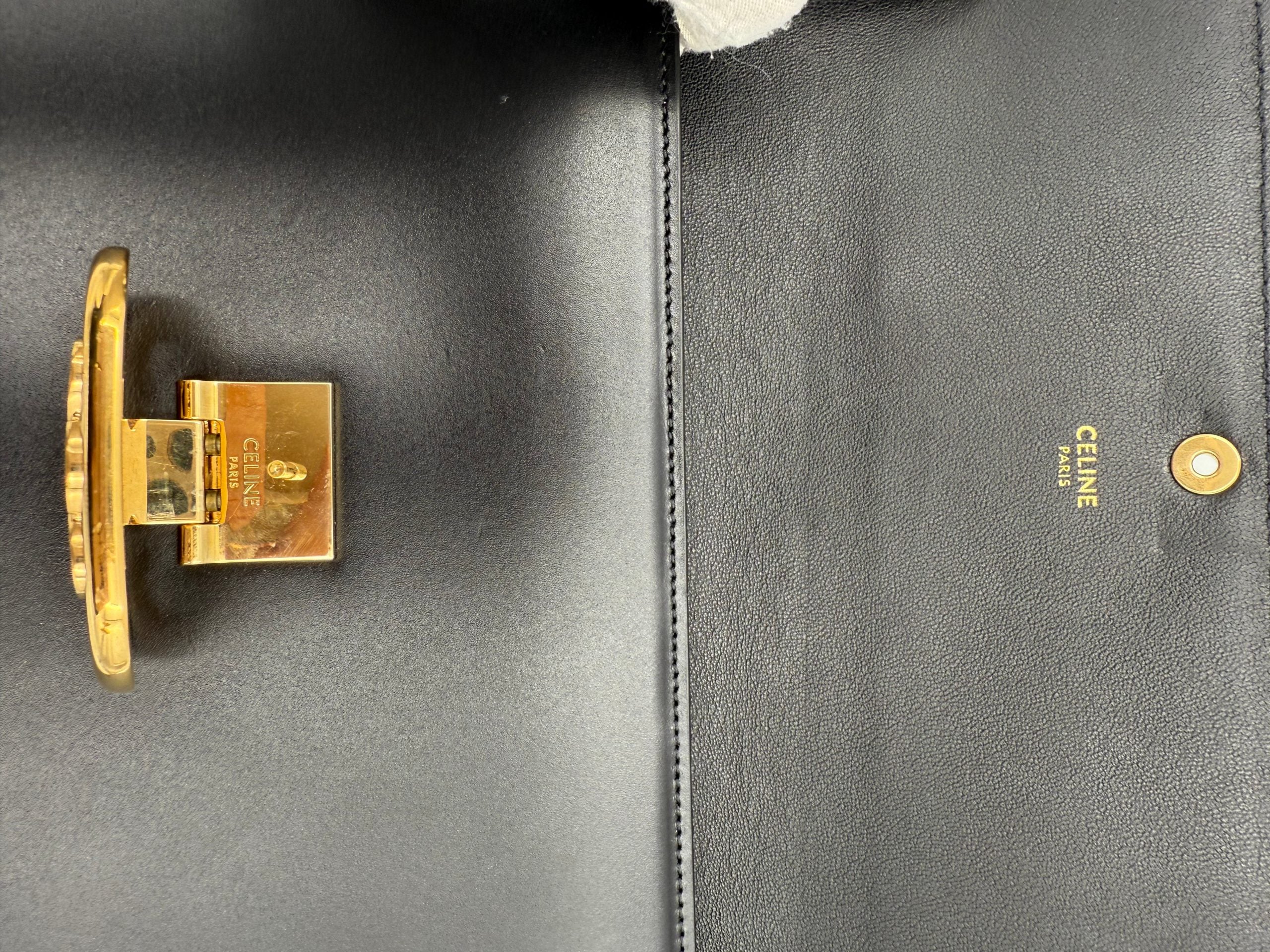 Celine CELINE TRIOMPHE Black Clutch - PreLoved & Luxe