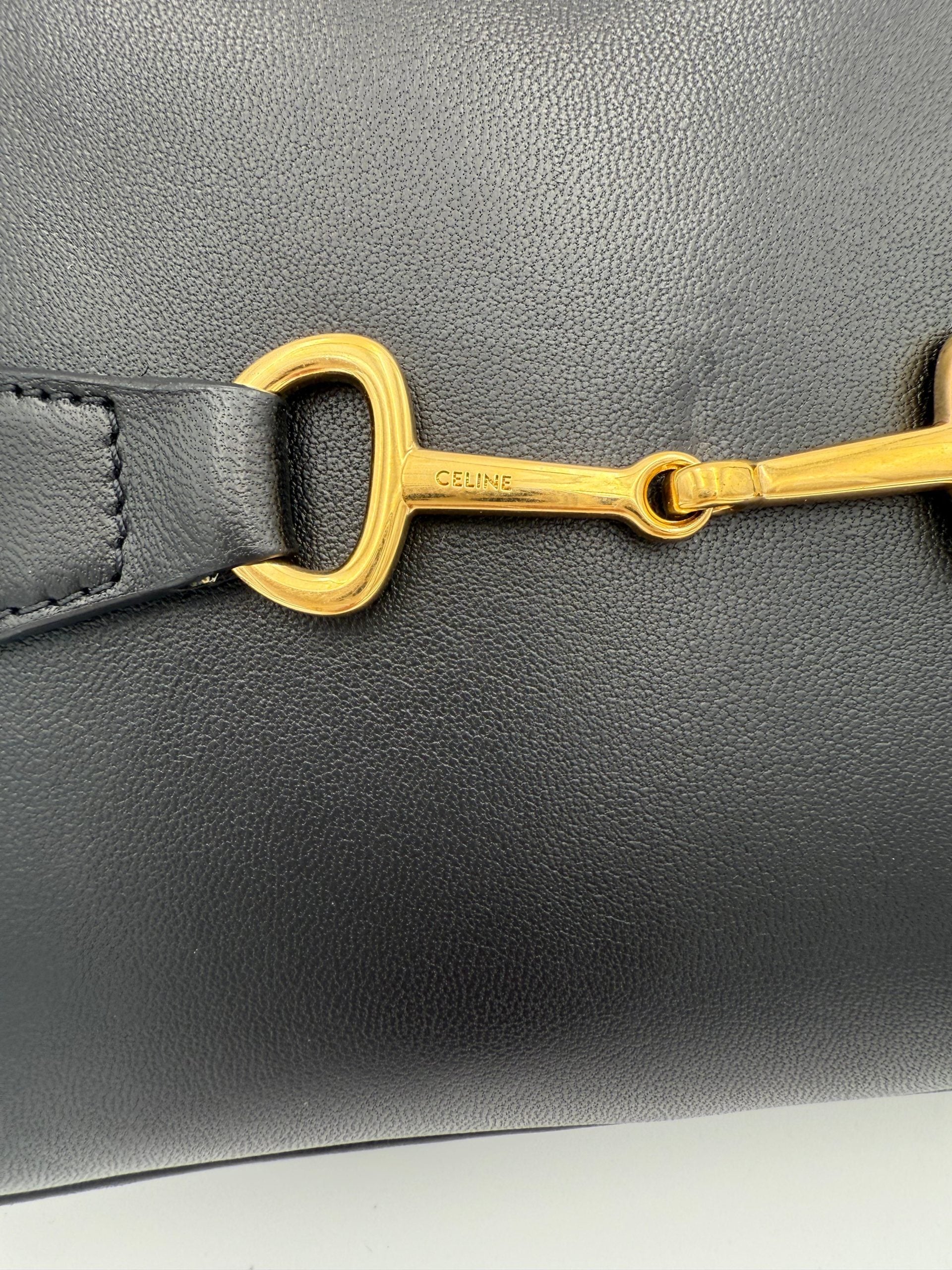 Celine CELINE CRECY Plain Black Handbag - PreLoved & Luxe