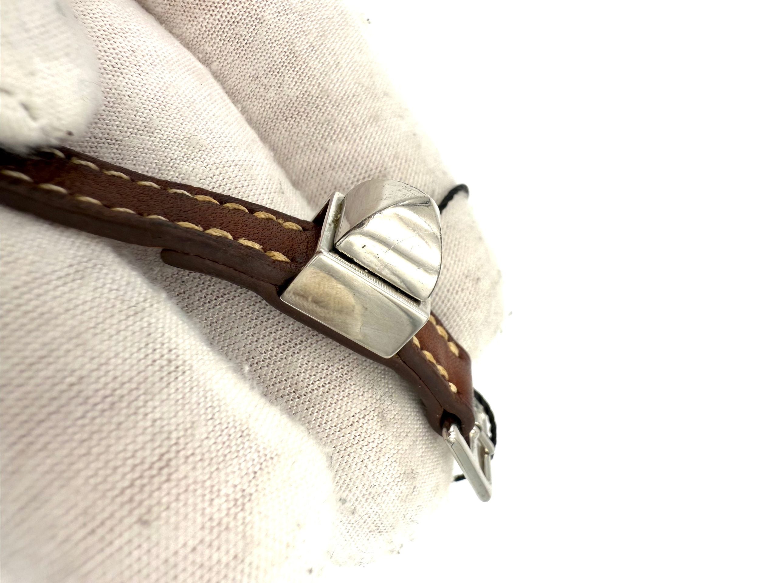 Pre-Owned Hermès HERMÈS MEDOR Bracelet White  Women's AB (Very Good — between Lightly Used and Used)