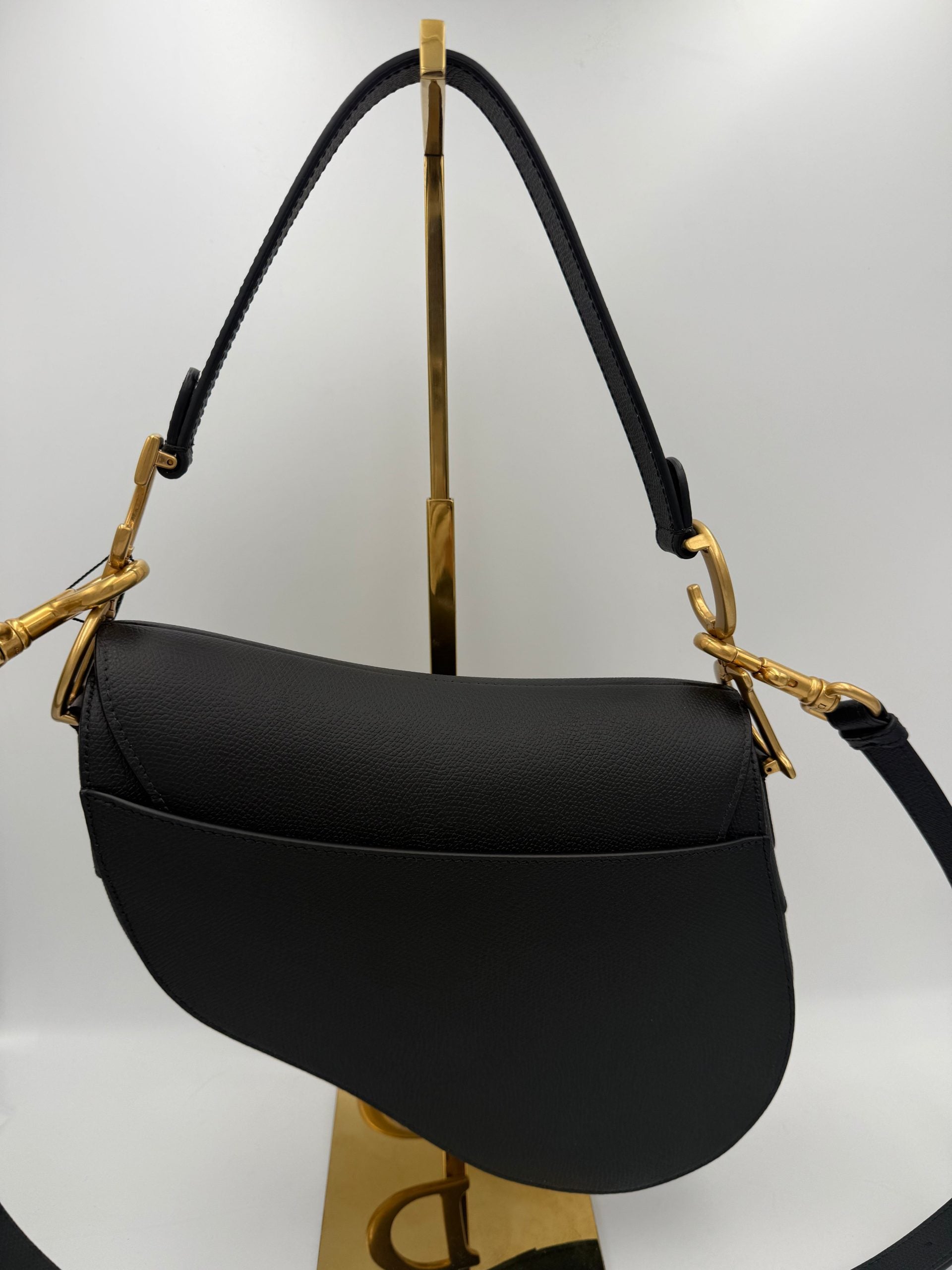 Dior DIOR SADDLE Grained Calfskin Handbag