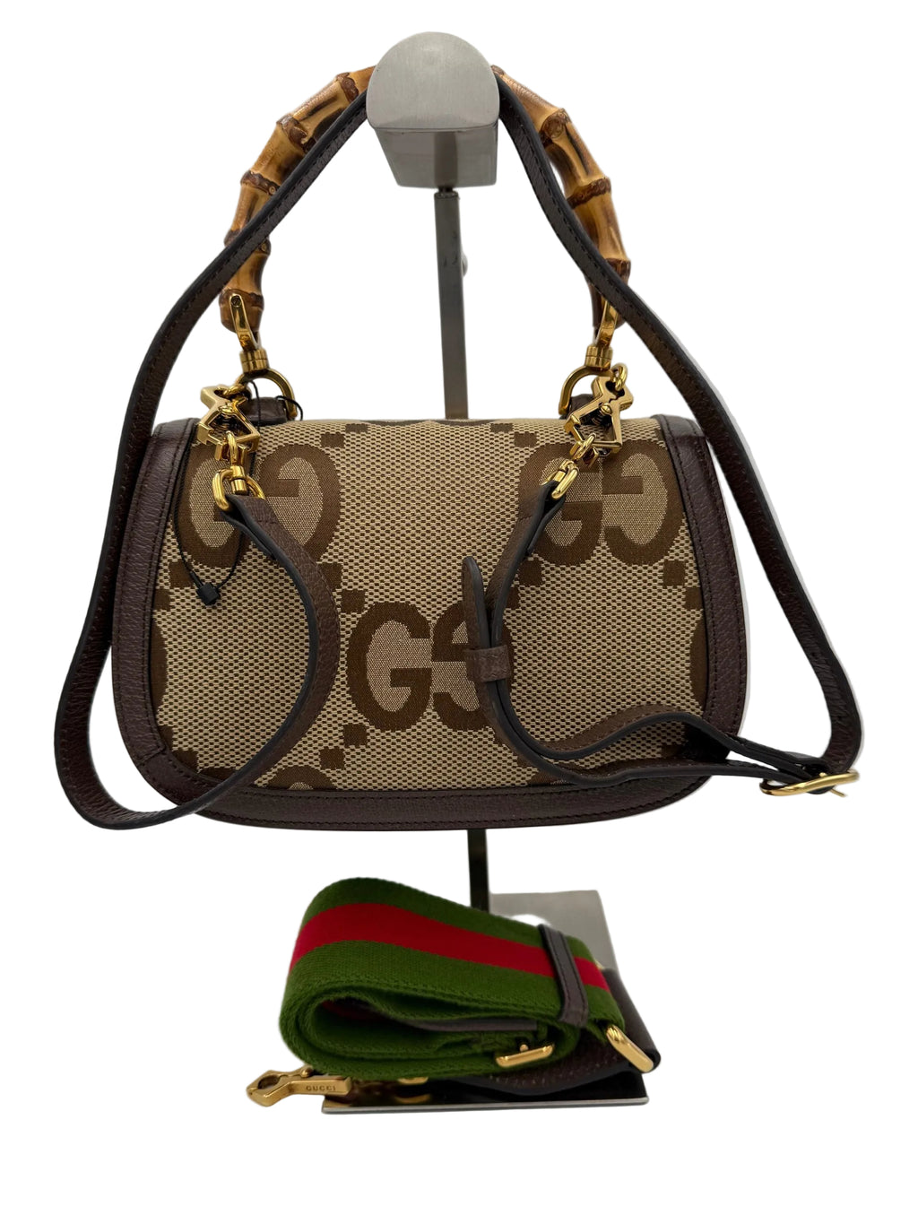 Gucci GUCCI BAMBOO 1947 GG Canvas Handbag - PreLoved & Luxe