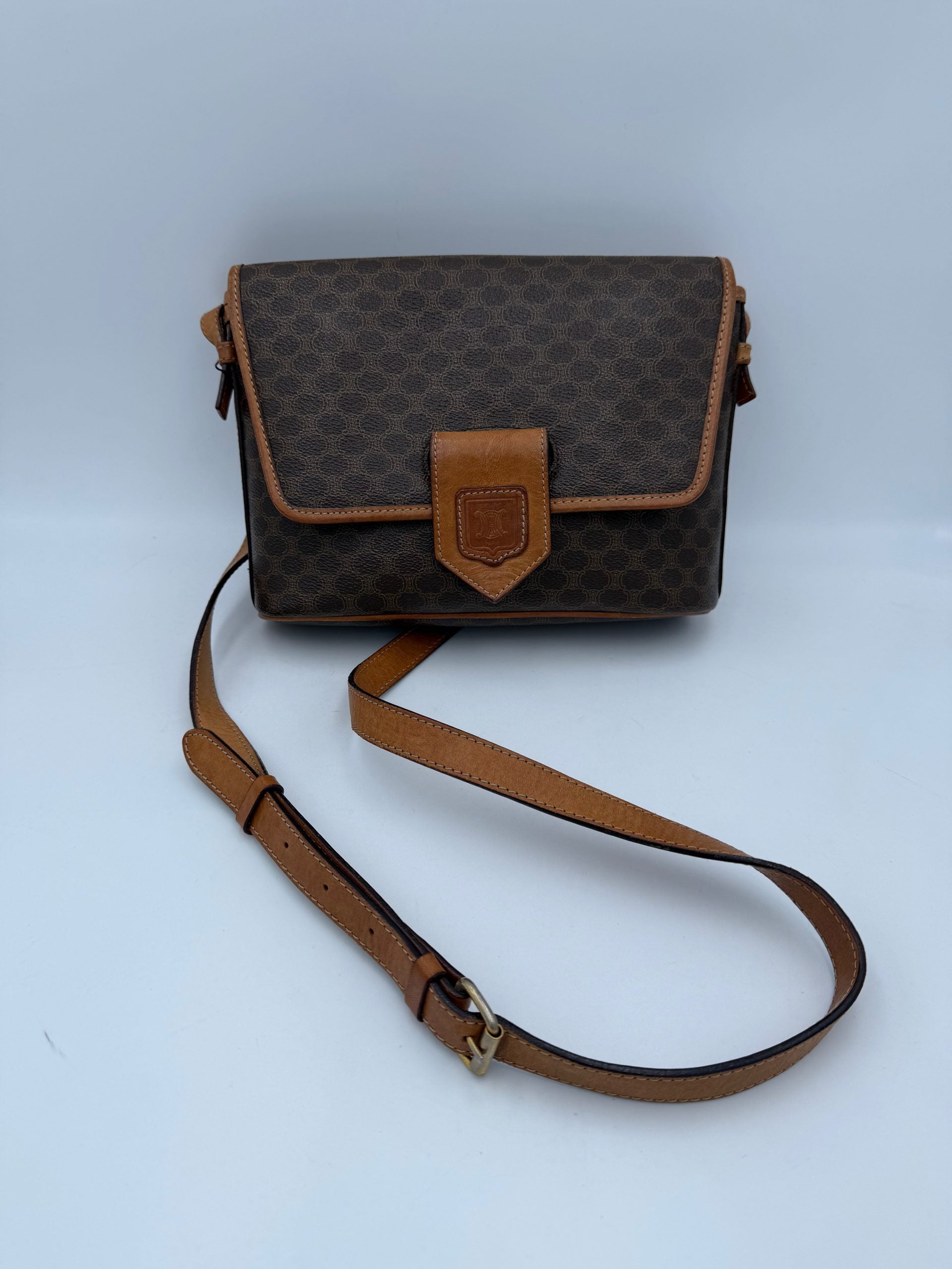 Pre-Owned Celine CELINE TRIOMPHE Vintage Monogram Handbag Multicolor  Women's AB (Very Good — between Lightly Used and Used)