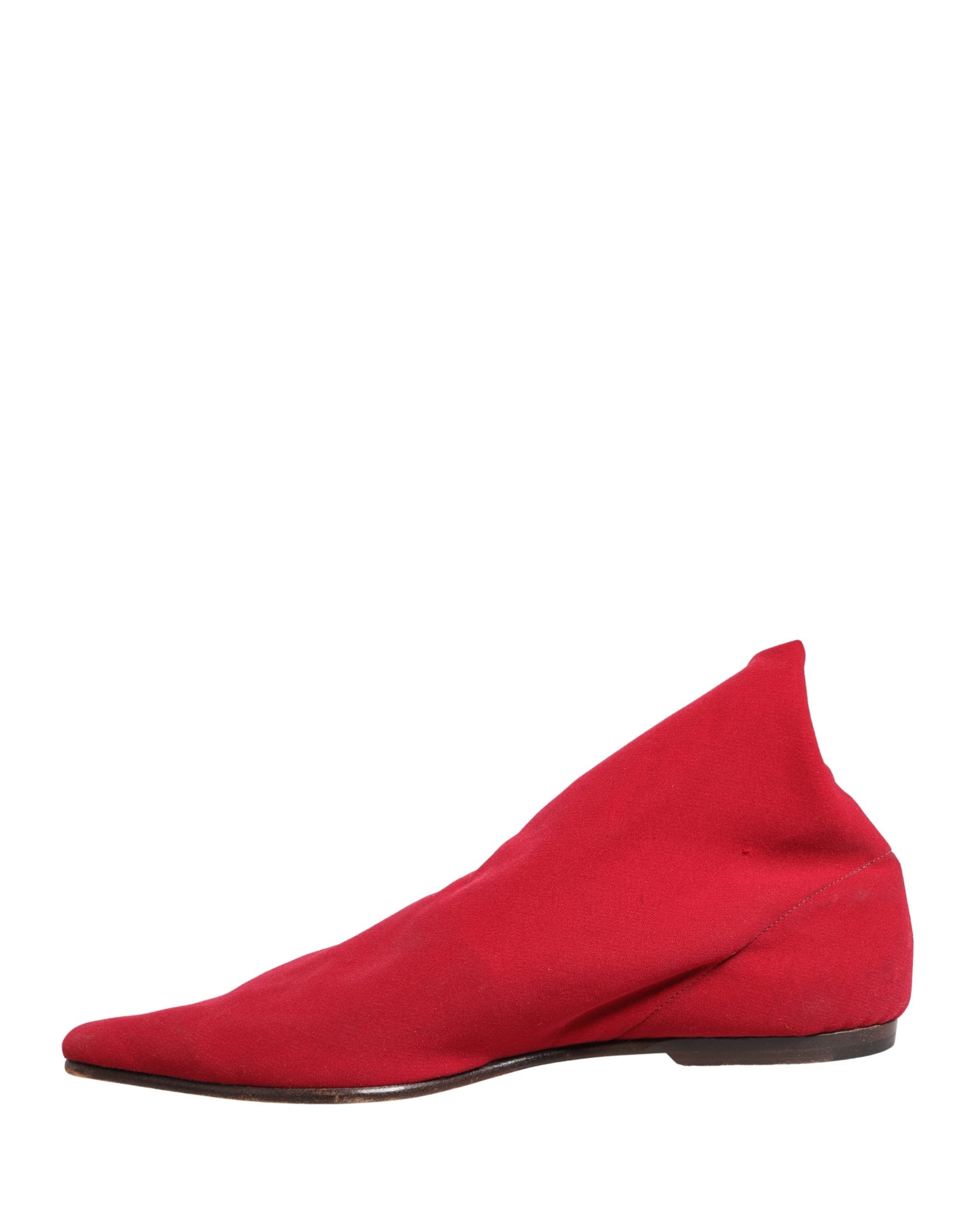 Pre-Owned Dolce & Gabbana Red Suede Ankle Boots Shoes