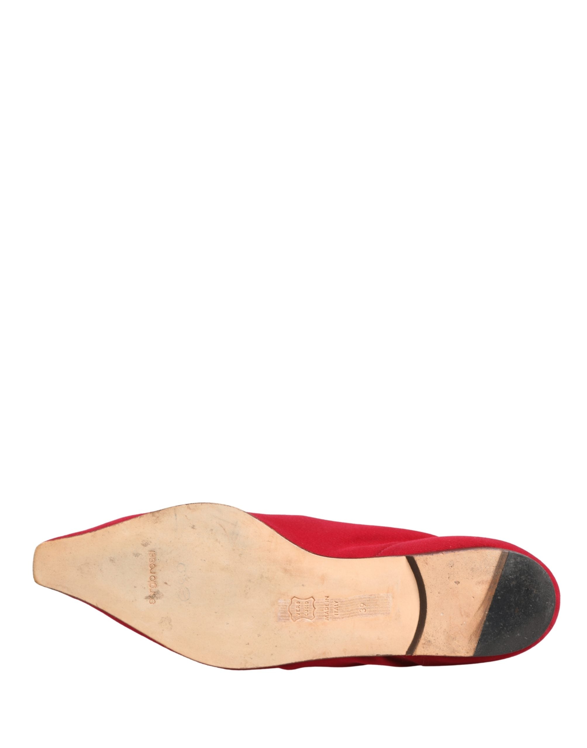 Pre-Owned Dolce & Gabbana Red Suede Ankle Boots Shoes