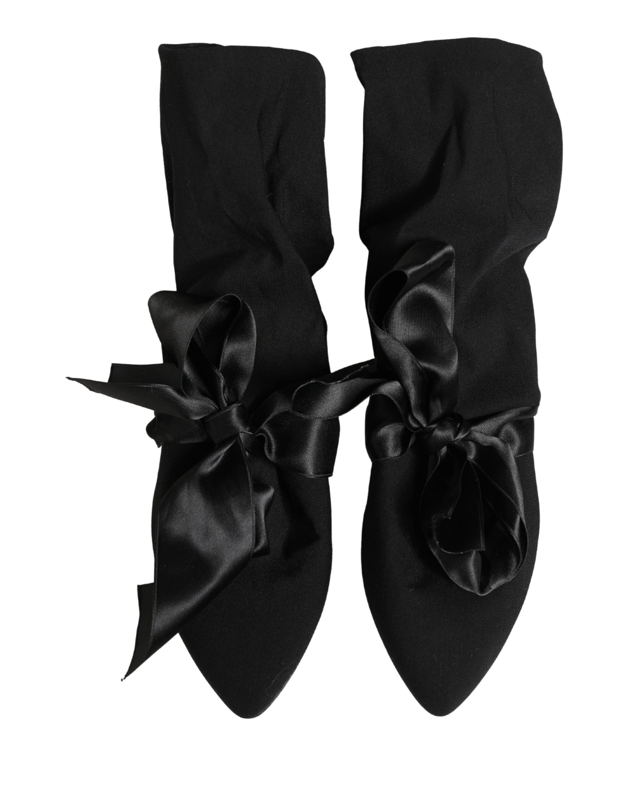 Dolce & Gabbana Black Suede Ankle Boots Shoes