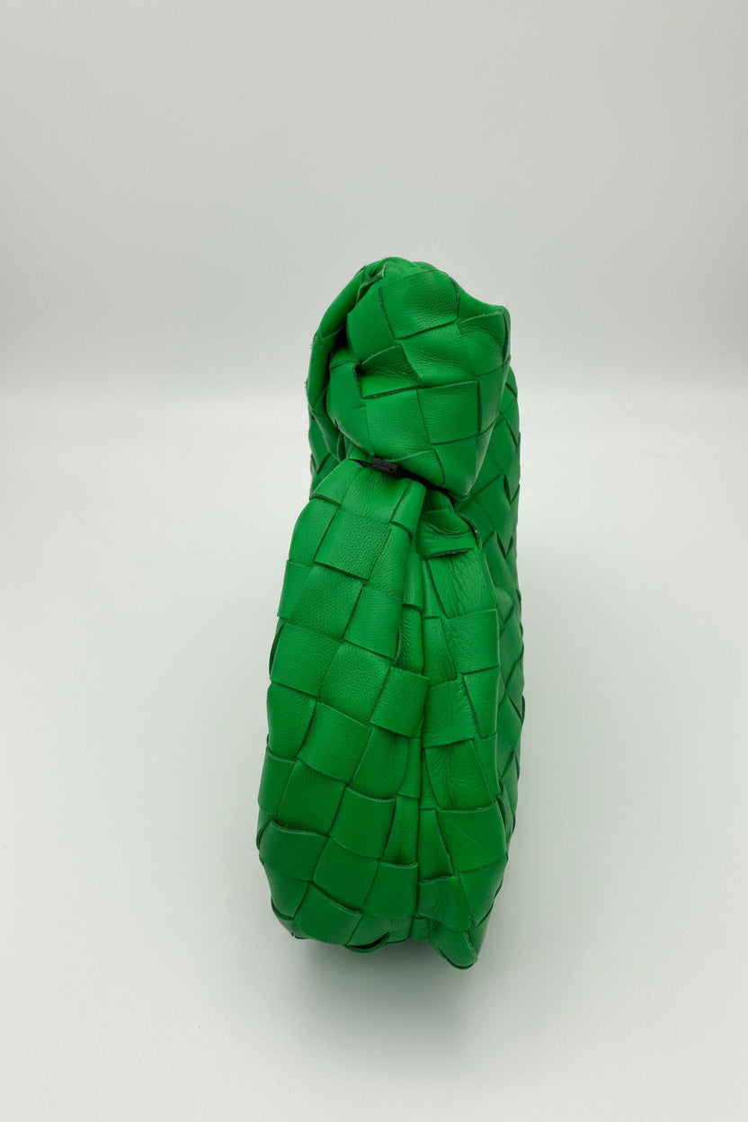 Bottega Veneta Mini Parakeet Green Intrecciato Leather Handbag
