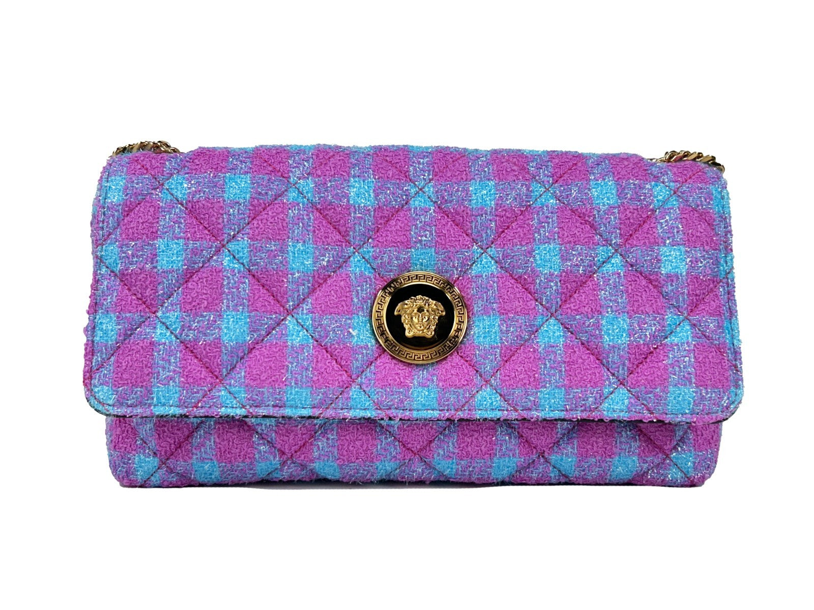Versace Wool Lurex Medium Shoulder Crossbody Bag - PreLoved & Luxe