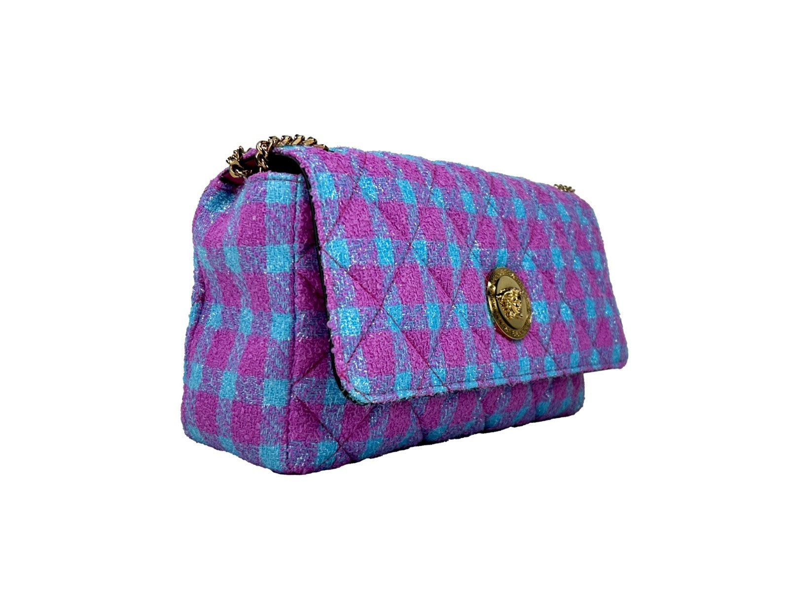 Versace Wool Lurex Medium Shoulder Crossbody Bag - PreLoved & Luxe