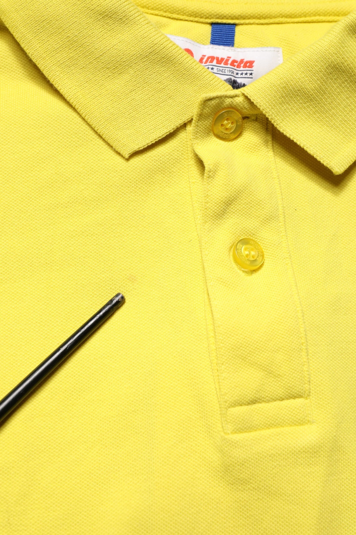Invicta Yellow Short Sleeve Pique Men Cotton Polo Shirt T-shirt