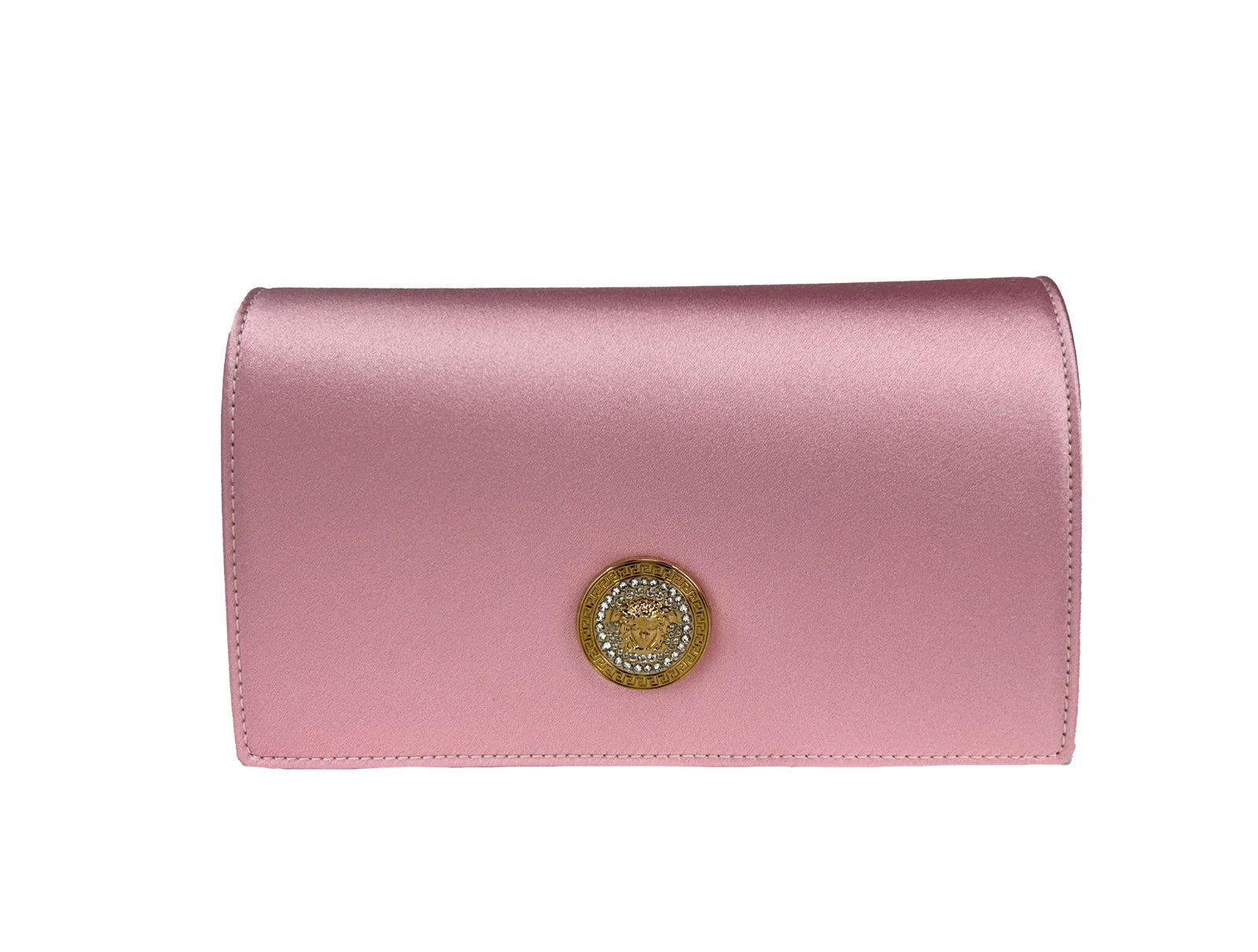 Versace Medusa Crystal Satin Mini Chain Crossbody Bag Purse - PreLoved & Luxe