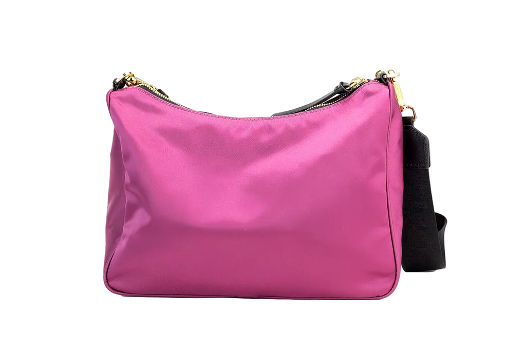 Versace Small Dahlia Nylon Fabric Medusa Pendant Crossbody Shoulder Purse Bag - PreLoved & Luxe