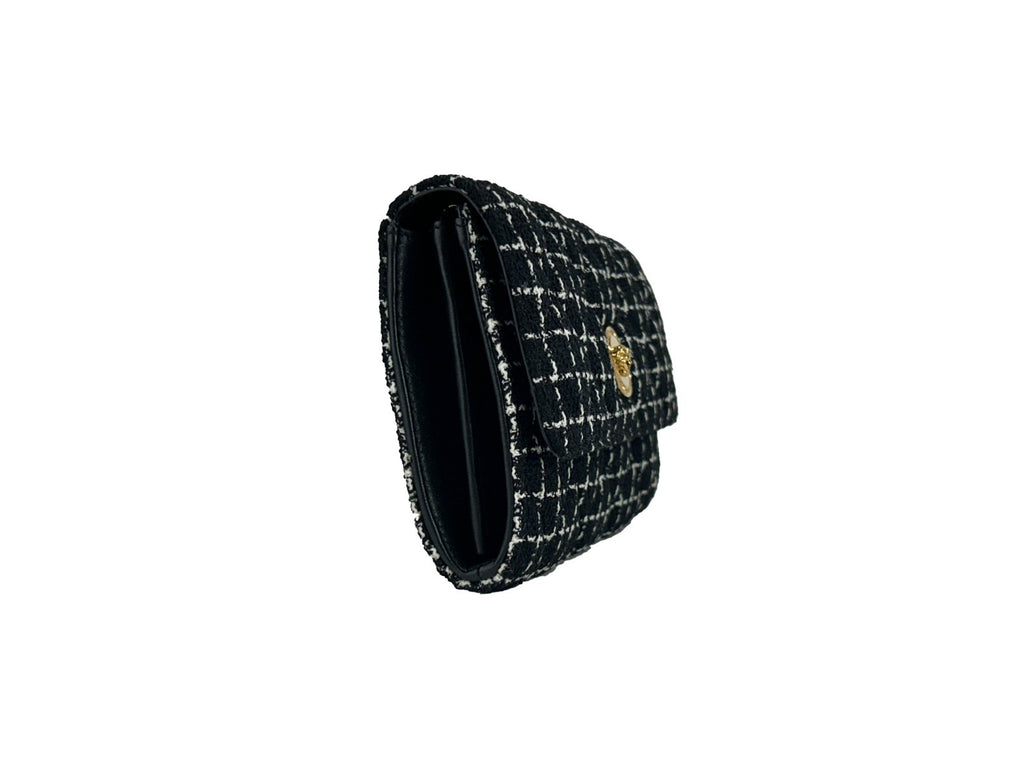 Versace Wallet On A Chain Fabric Black Crossbody Bag - PreLoved & Luxe
