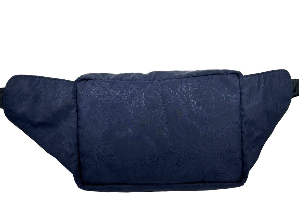 Versace Medusa Navy Nylon Belt Bag Waist Fanny Pack Purse - PreLoved & Luxe