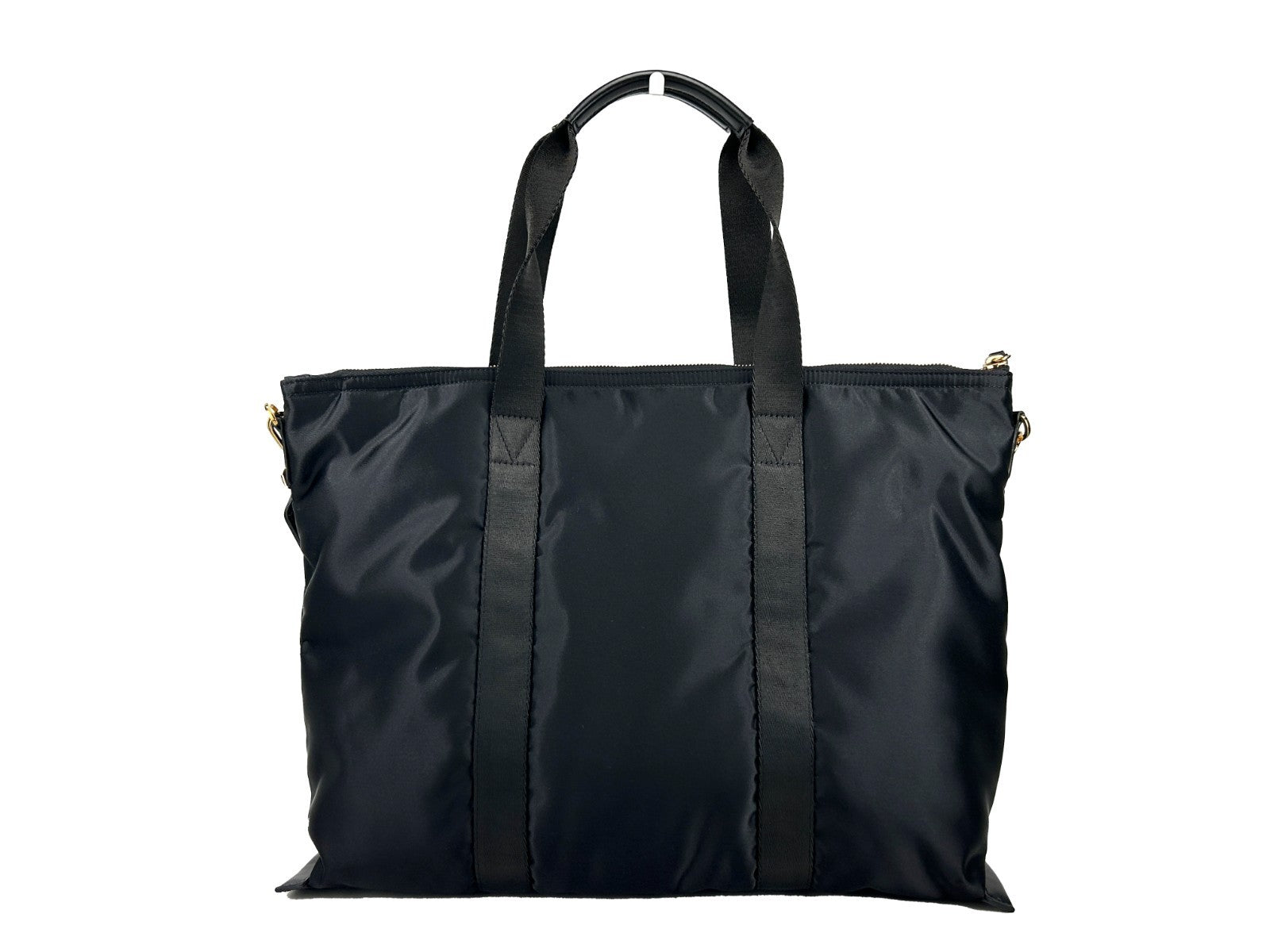 Versace Black Nylon Fabric La Medusa Shoulder Tote Bag - PreLoved & Luxe