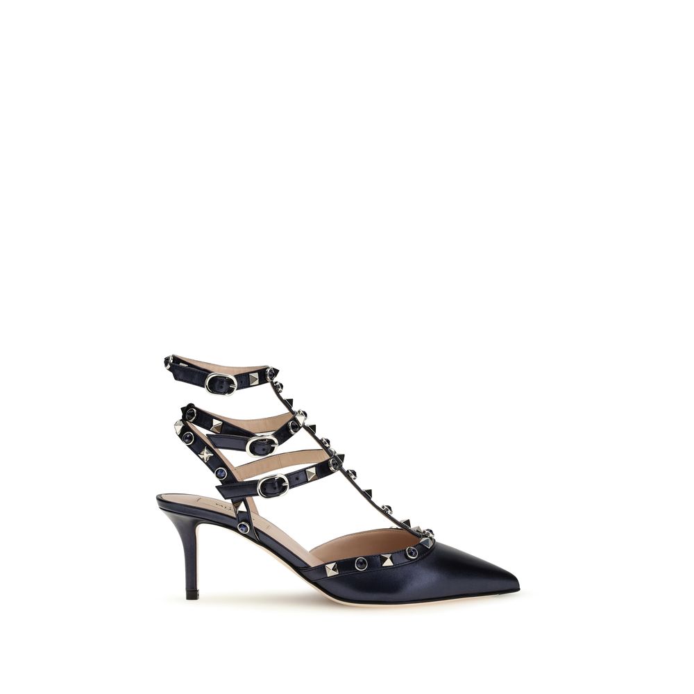 Valentino Garavani Blue Leather High Heel Pumps