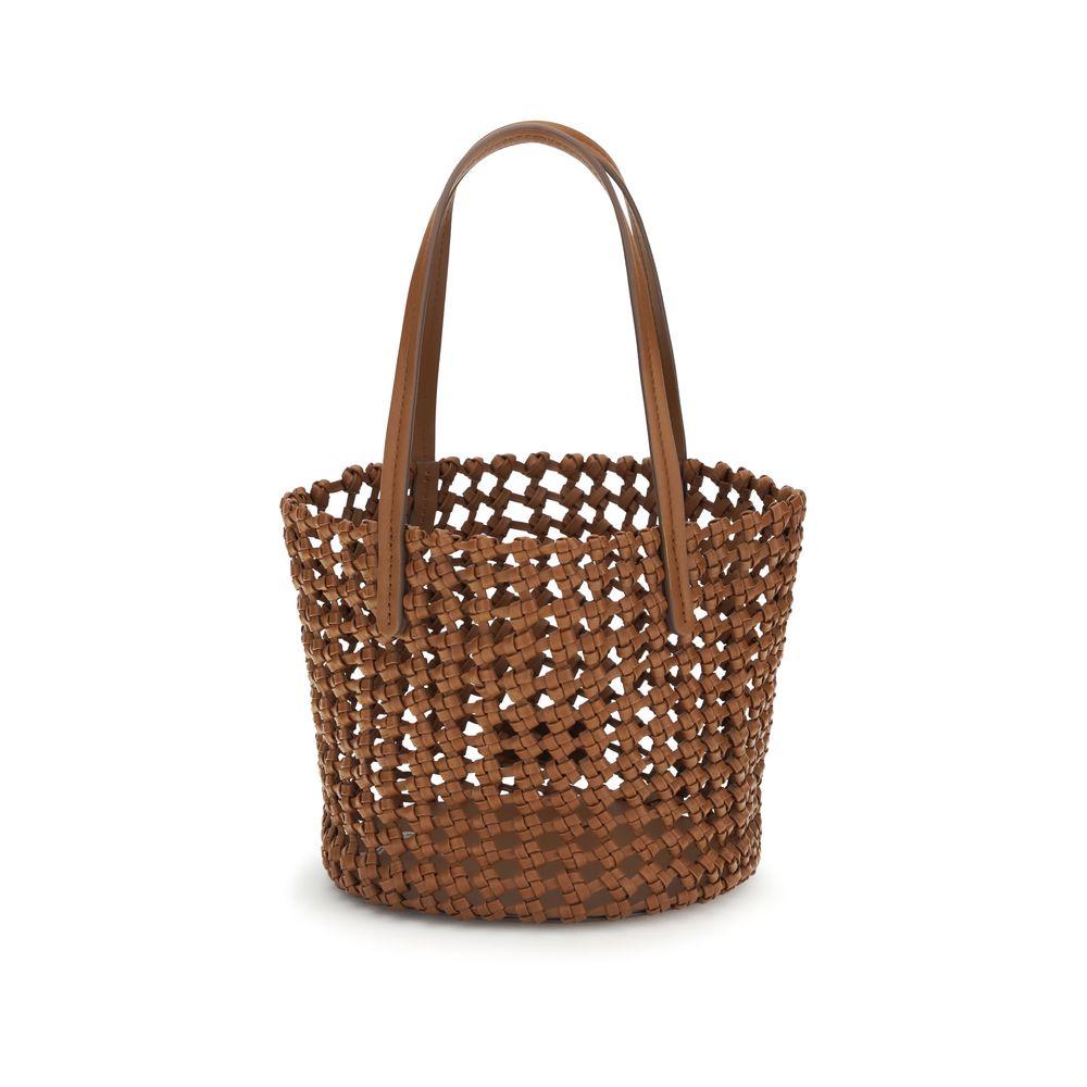 Staud Brown Leather Backet Bag