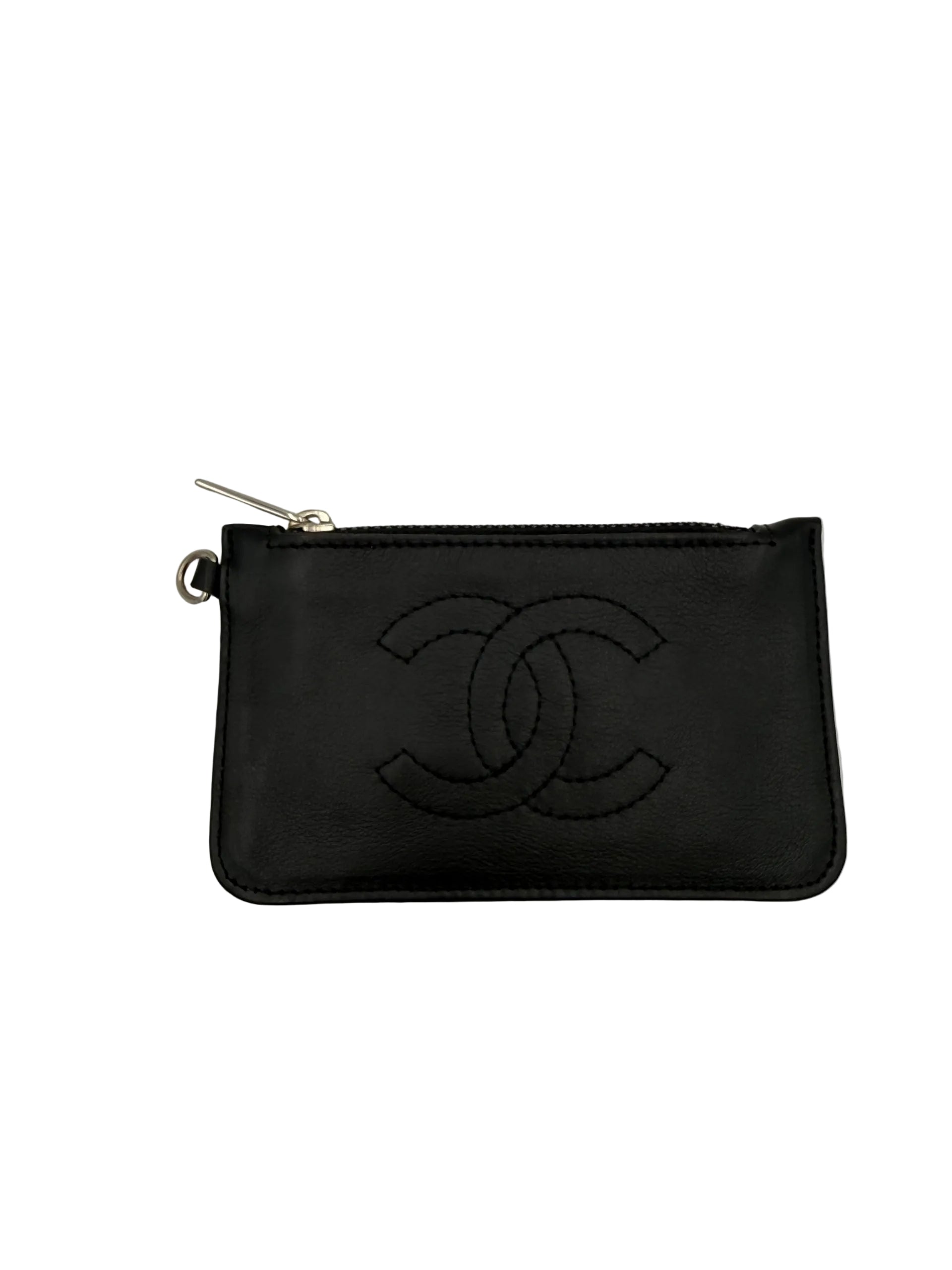 Chanel Black Leather Coin Purse/Card Holder