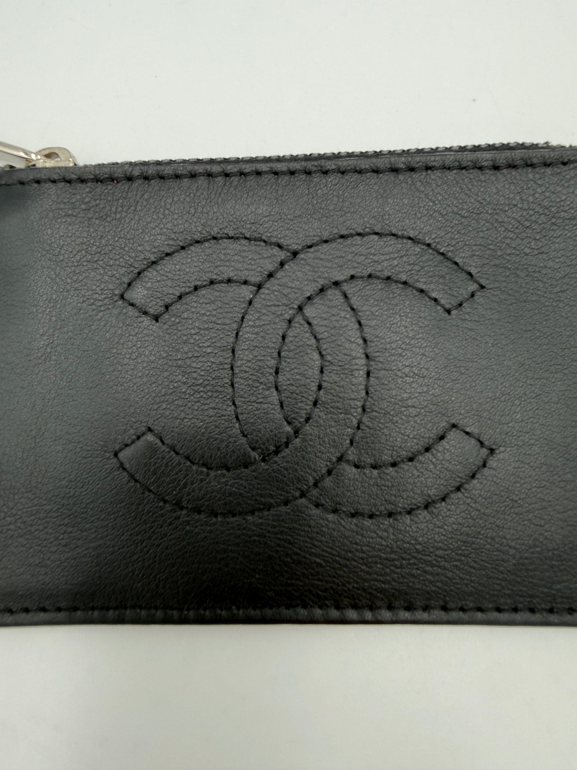 Chanel Black Leather Coin Purse/Card Holder