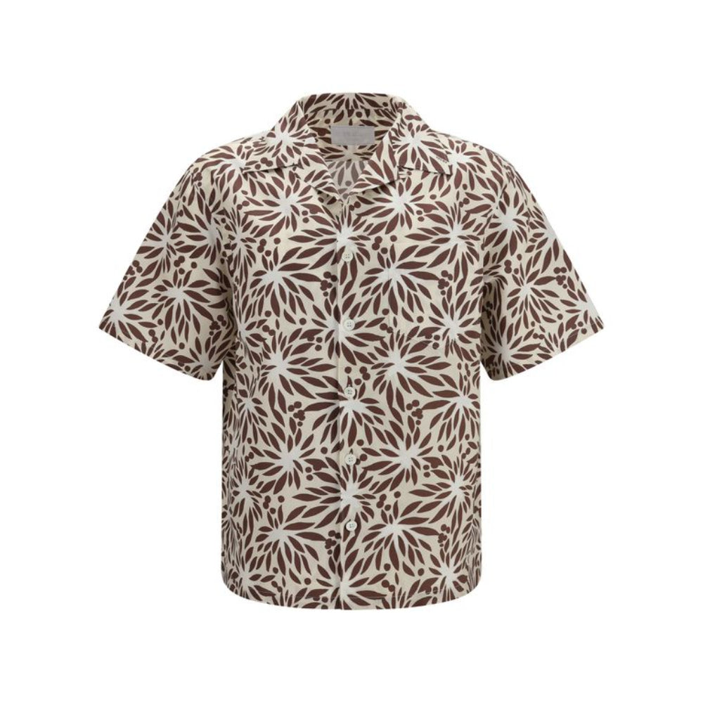 Prada Brown Cotton Pattern Shirt