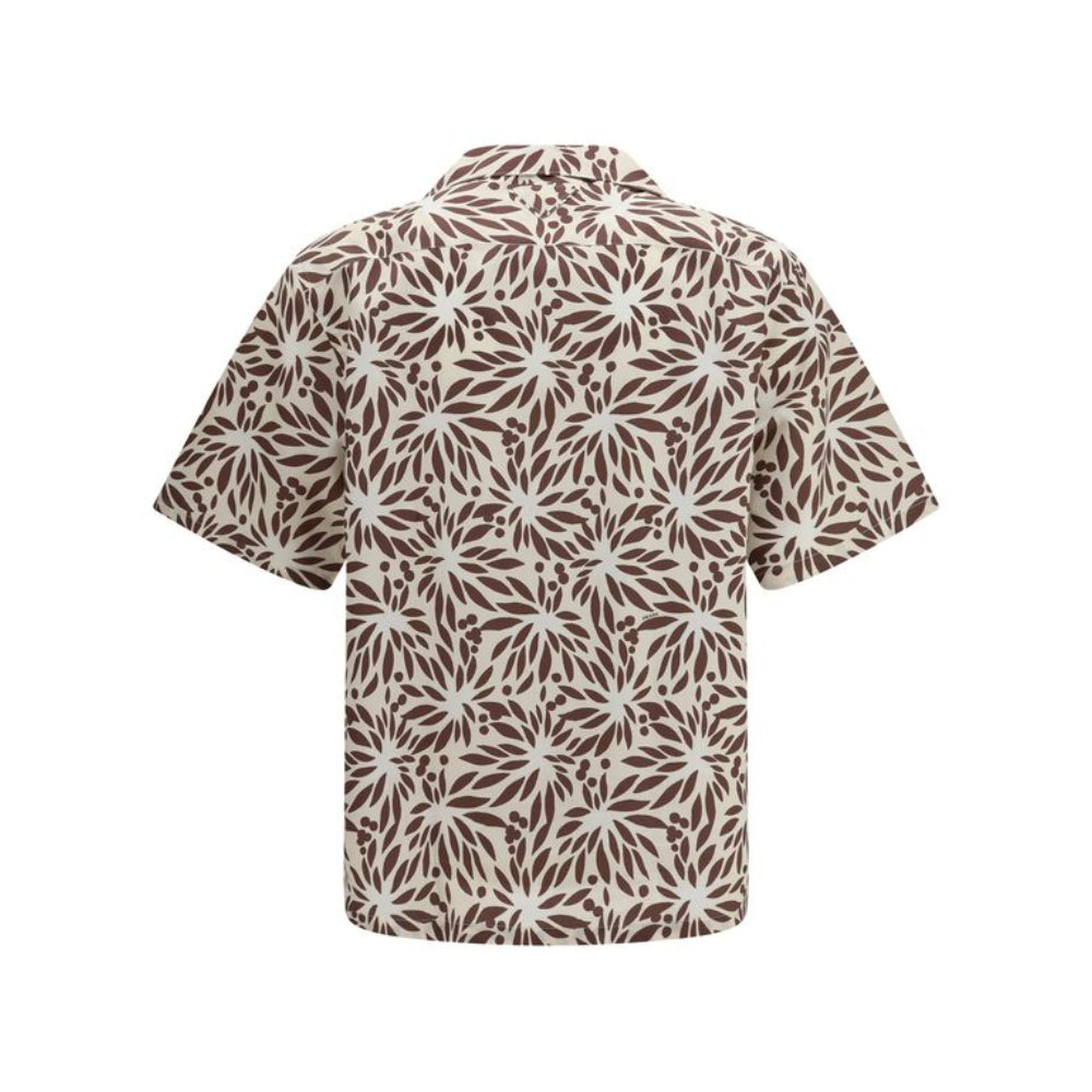 Prada Brown Cotton Pattern Shirt