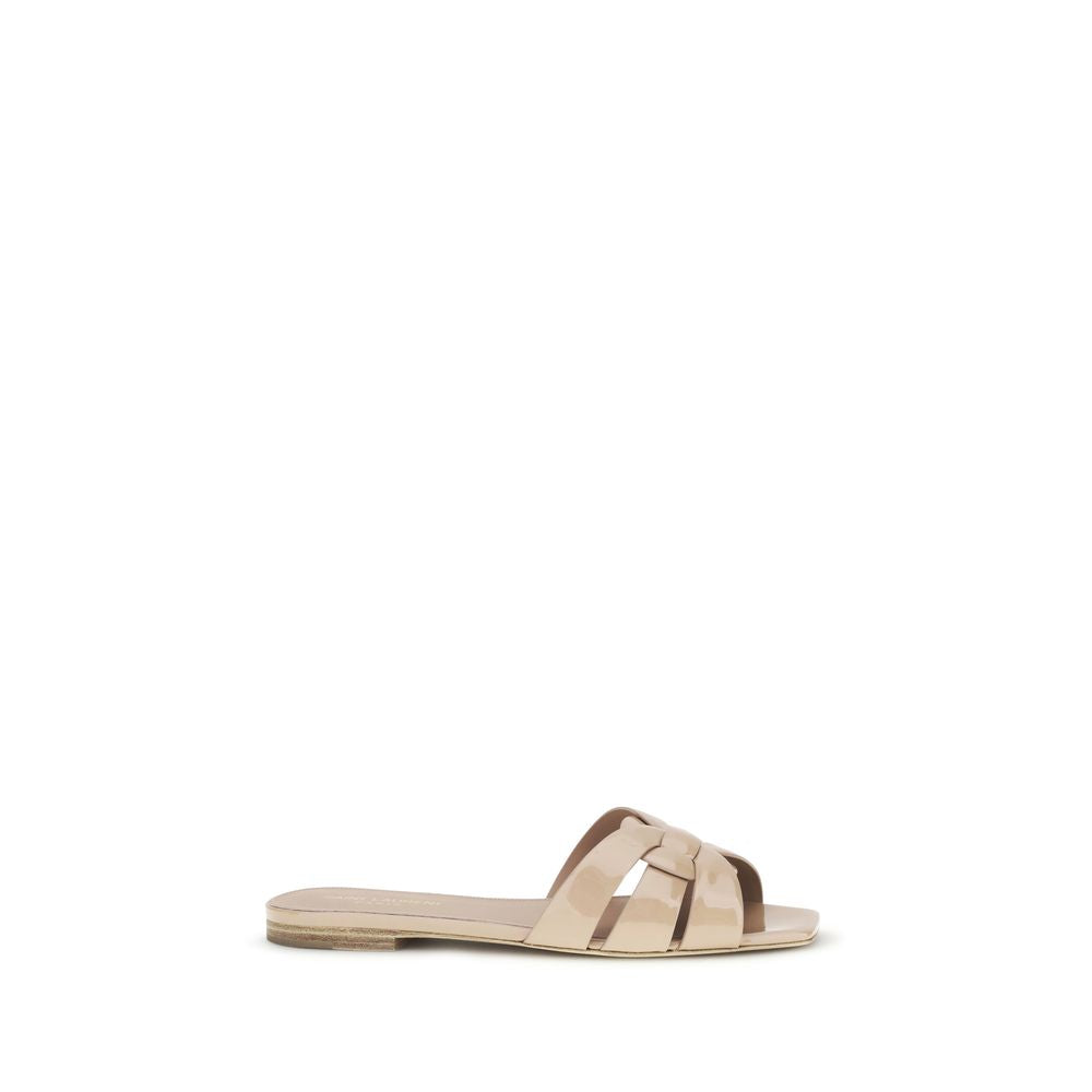Saint Laurent Multicolor Leather Flat Sandals