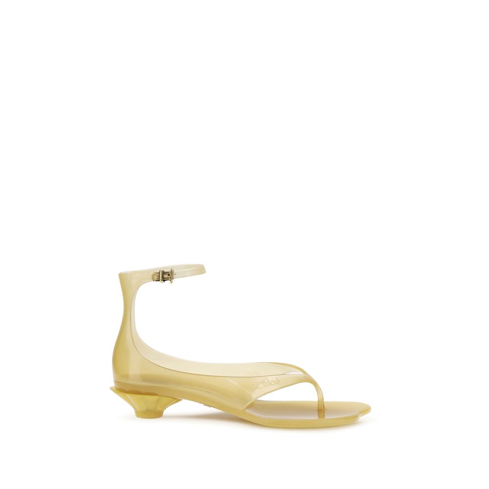 Chloé Beige Flat Sandals