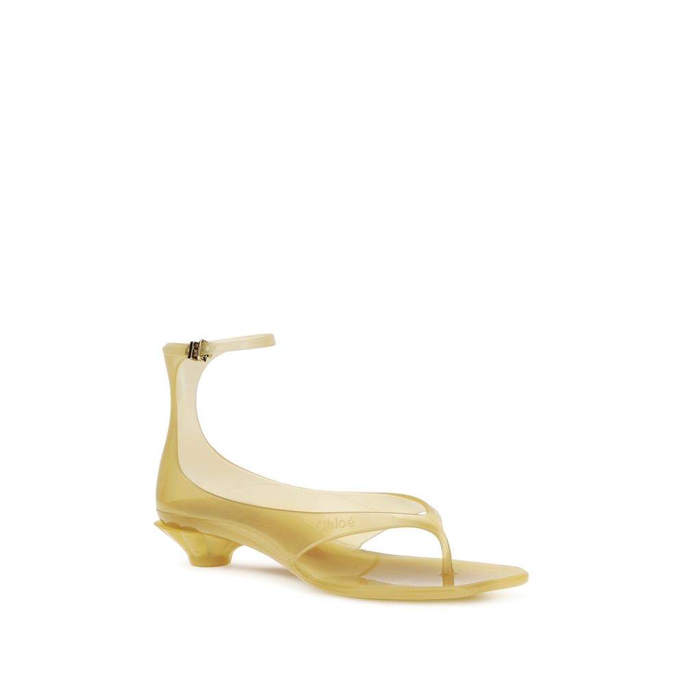 Chloé Beige Flat Sandals