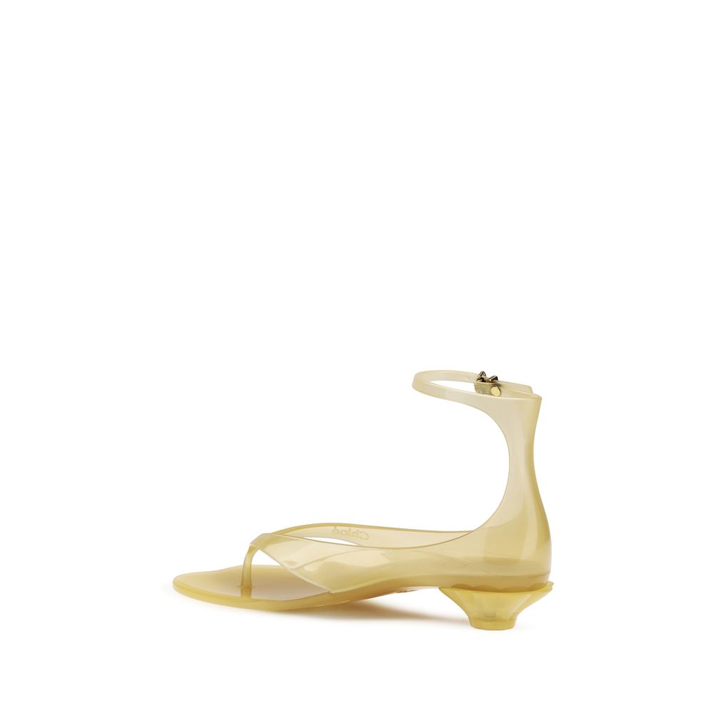 Chloé Beige Flat Sandals