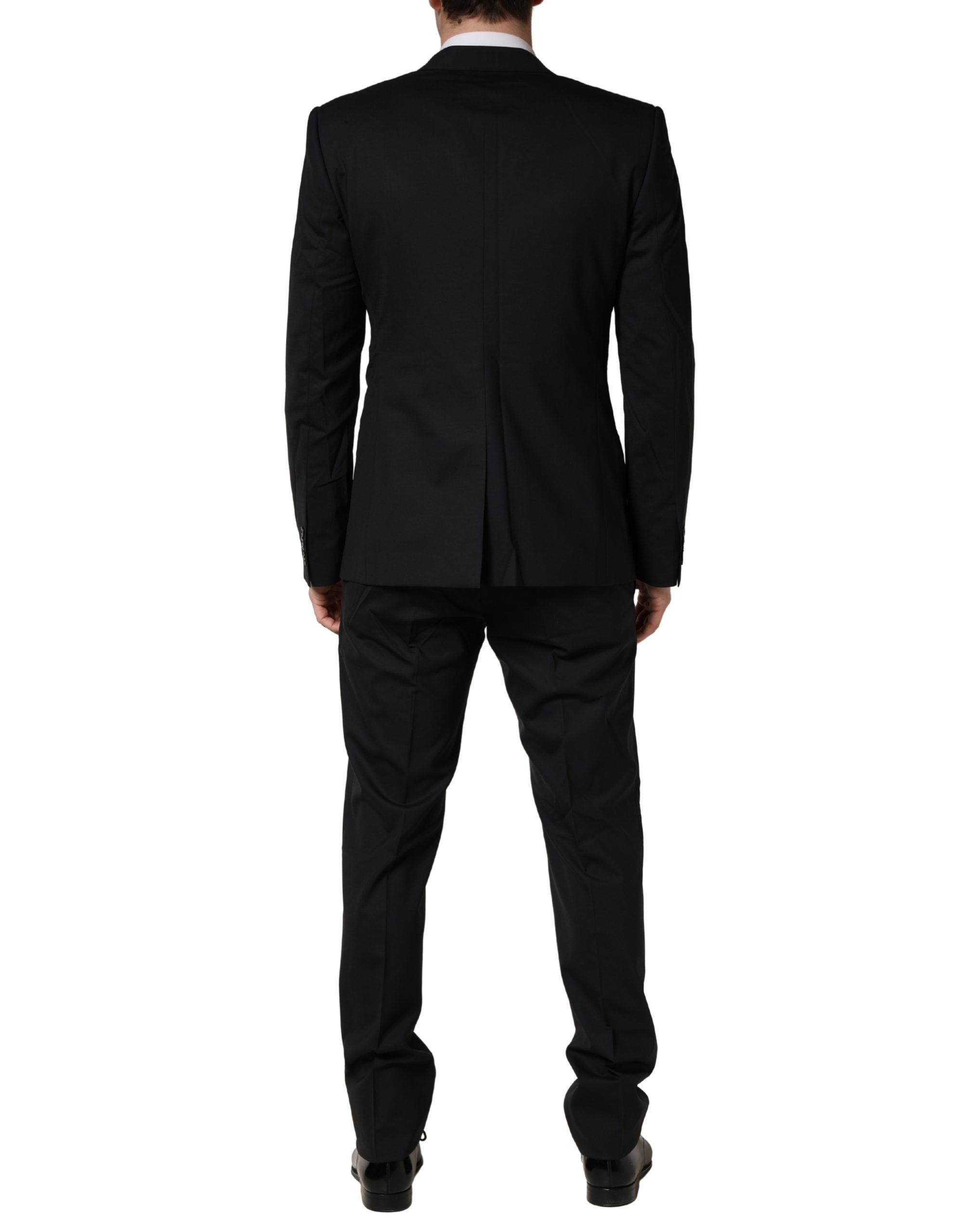 Dolce & Gabbana Dark Blue Wool 2 Buttons Formal 3 Piece Men Suit