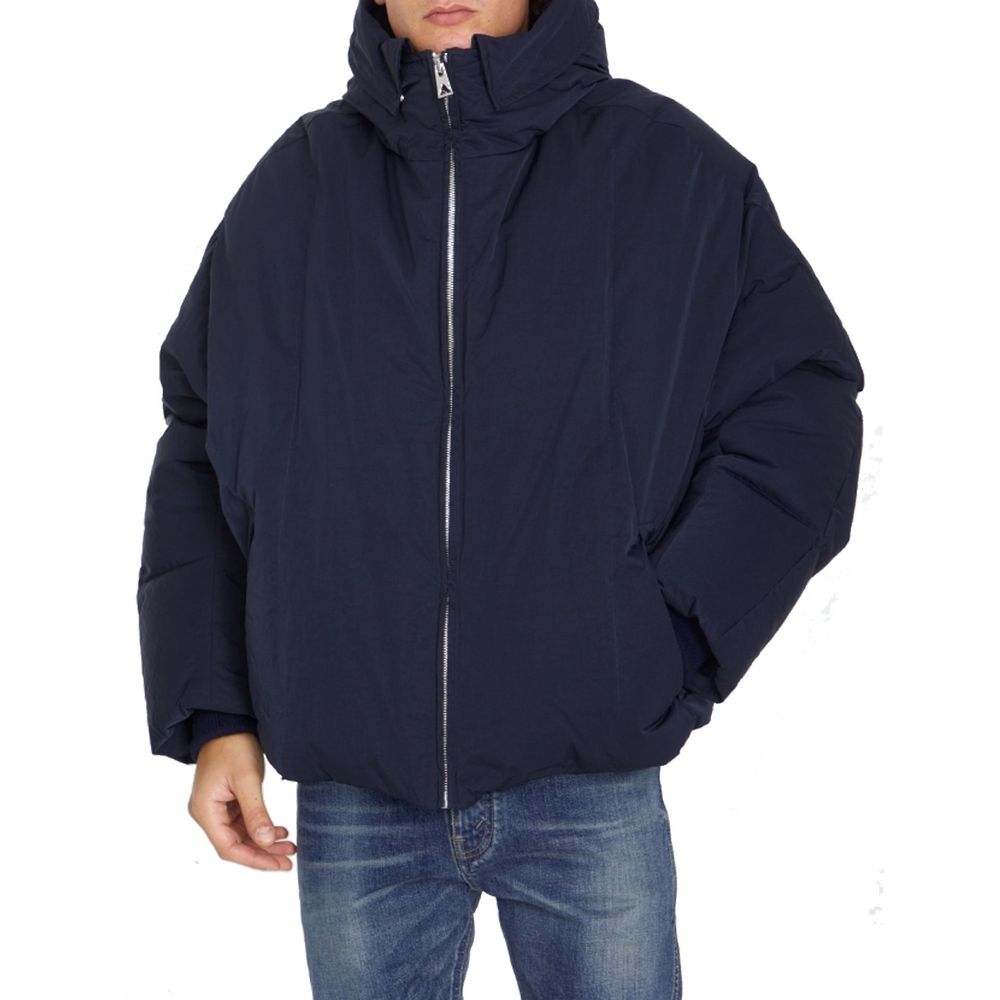 Bottega Veneta Dark Navy Technical Nylon Down Jacket