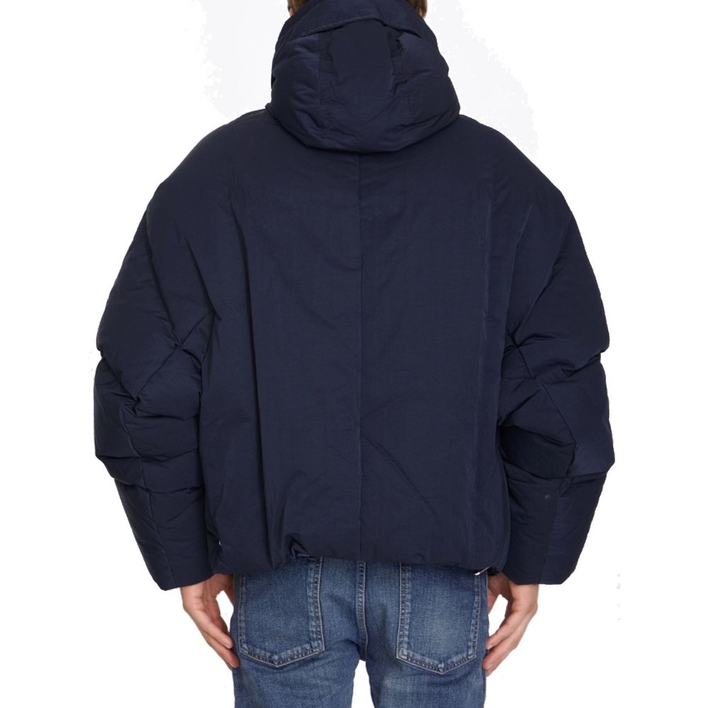 Bottega Veneta Dark Navy Technical Nylon Down Jacket