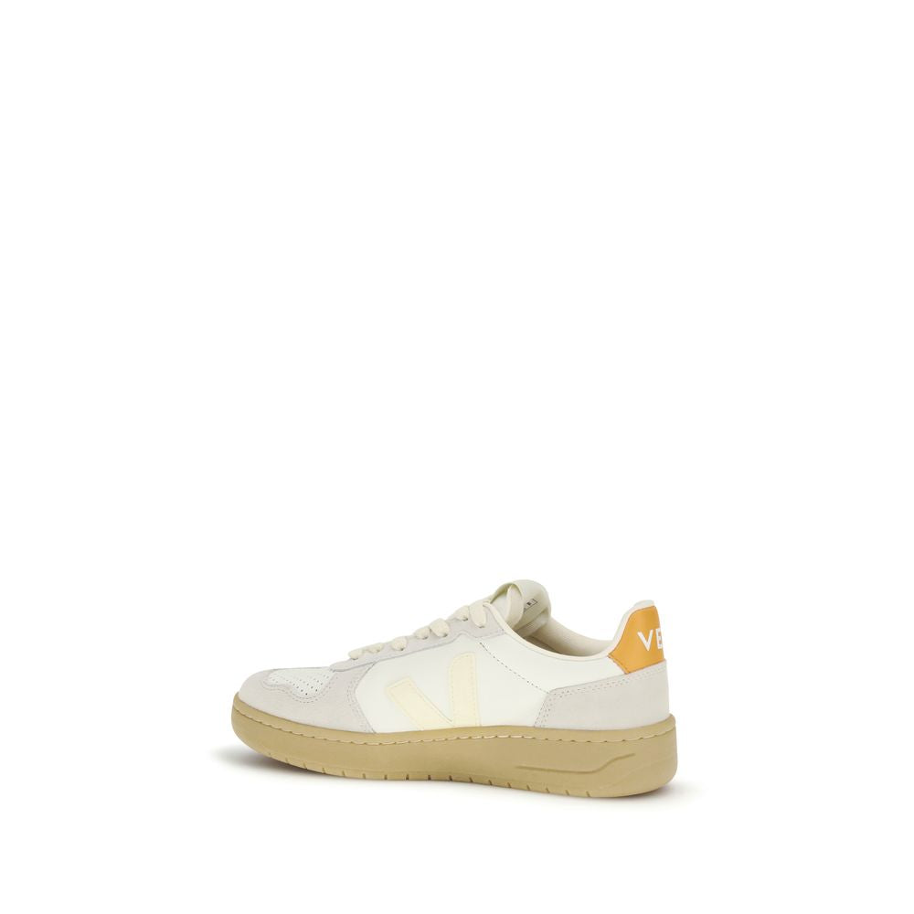 Veja White Leather Low Top Sneakers