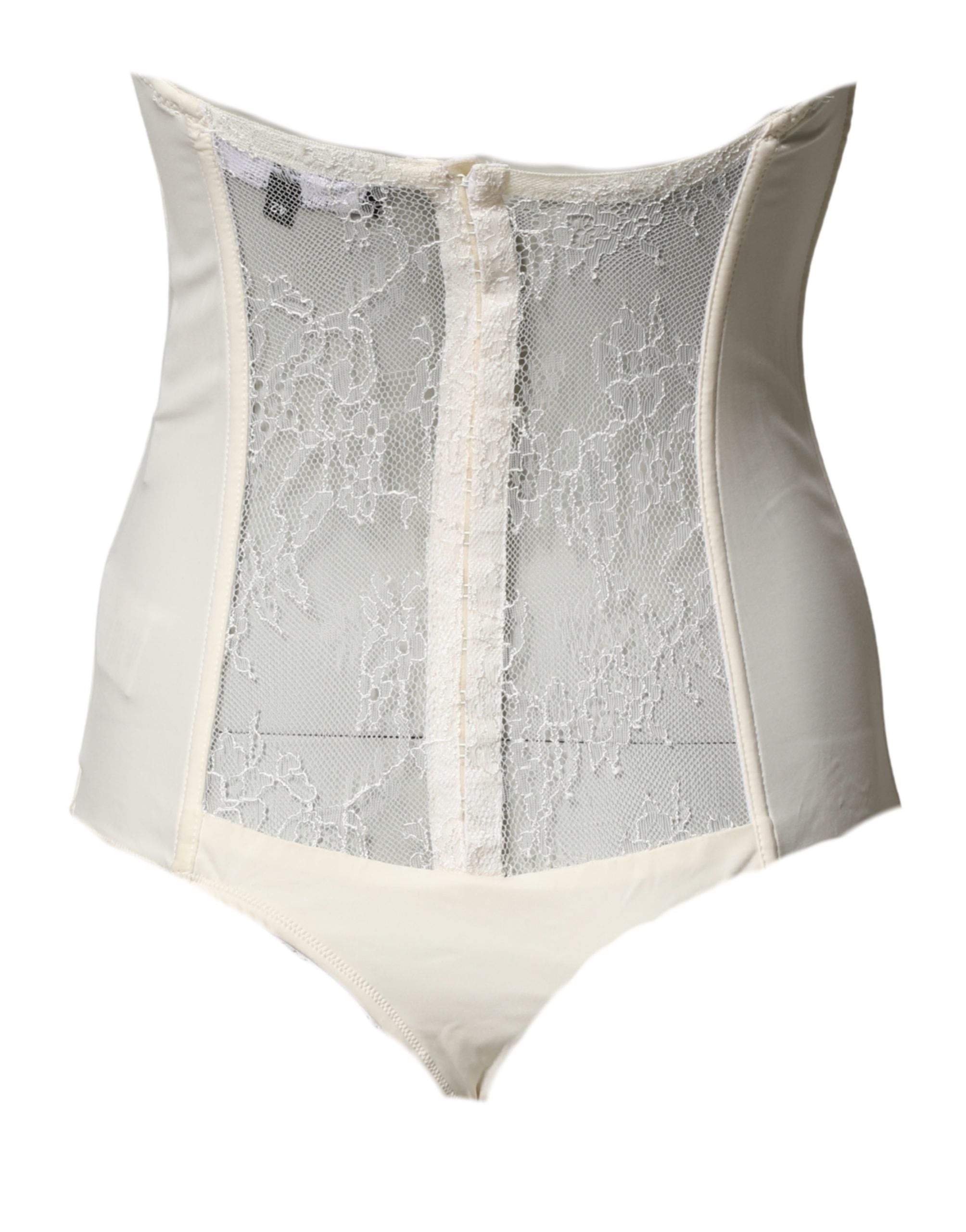 Elisabetta Franchi Off White Strapless One Piece Swimsuit Swimwear