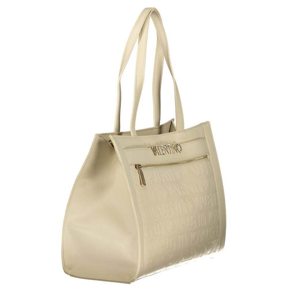 Mario Valentino Beige Womens Bag With Multiple Pockets