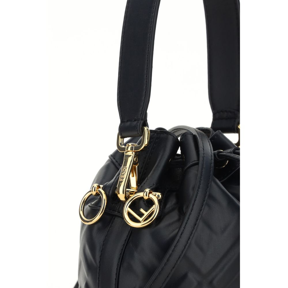Fendi Black Leather Backet Bag