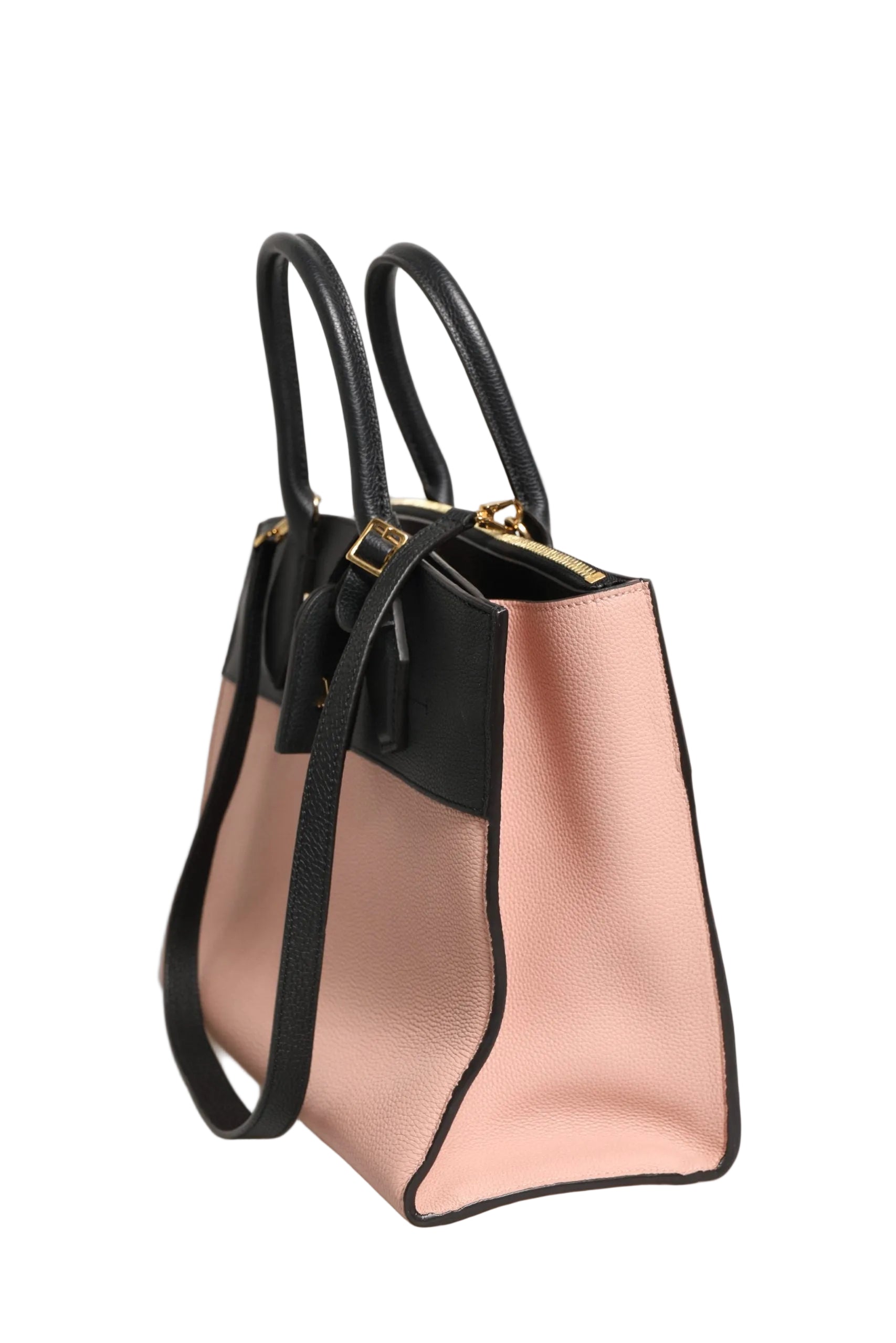 Louis Vuitton Pink and Black Leather City Steamer Leather Handbag