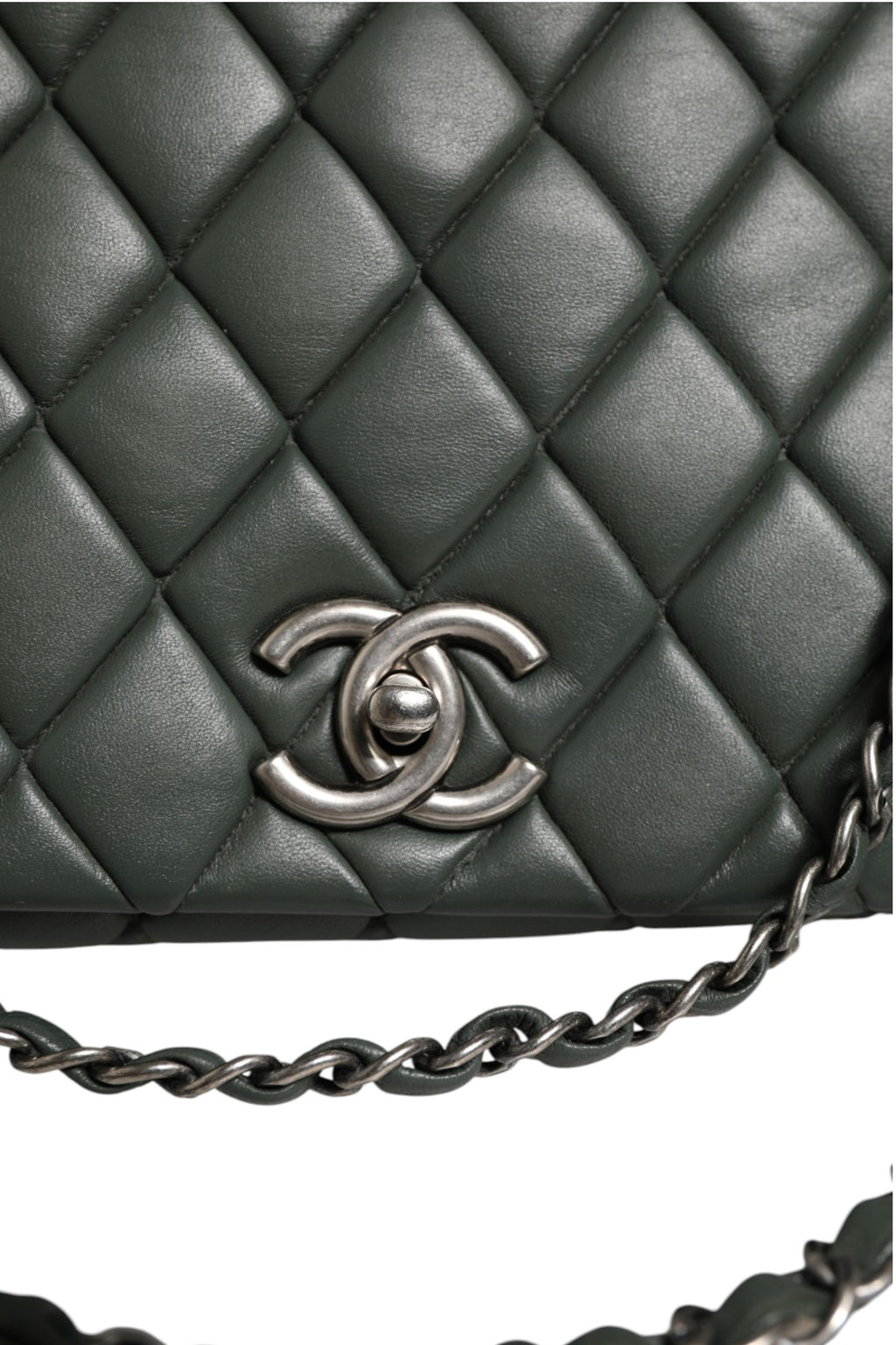 Chanel Quilted Black Leather Bubble Flap Bag