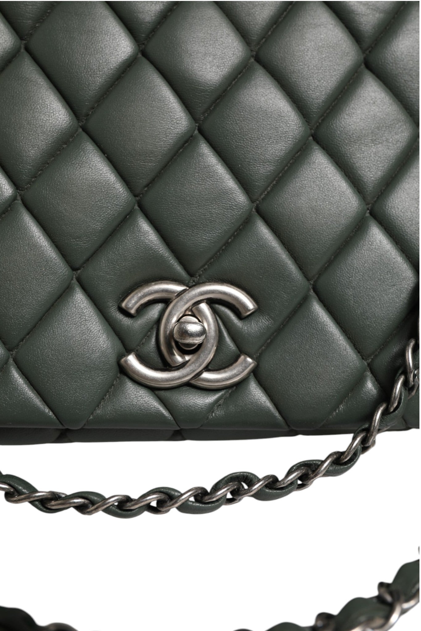 Chanel Quilted Black Leather Bubble Flap Bag