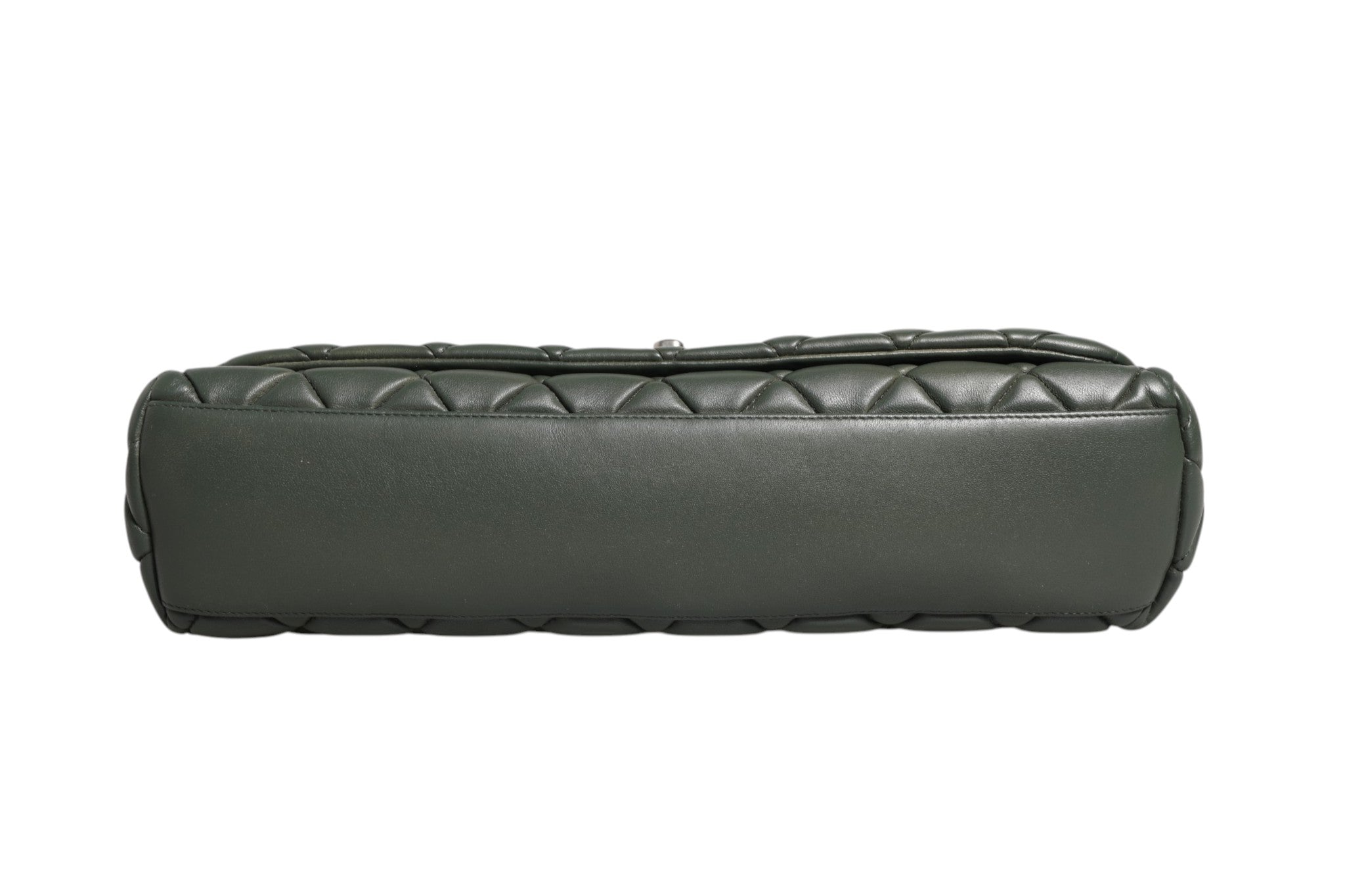 Chanel Quilted Black Leather Bubble Flap Bag