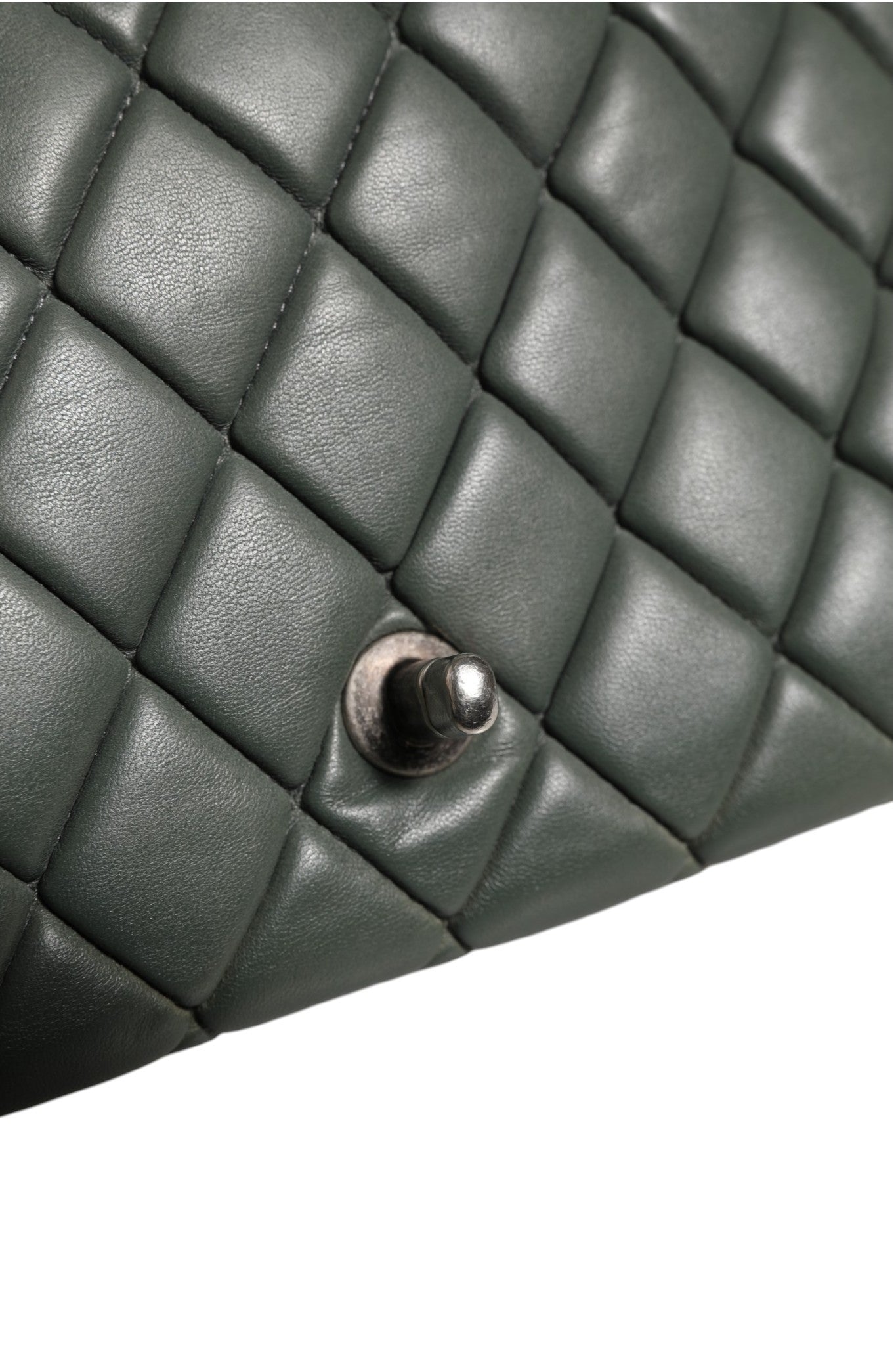 Chanel Quilted Black Leather Bubble Flap Bag